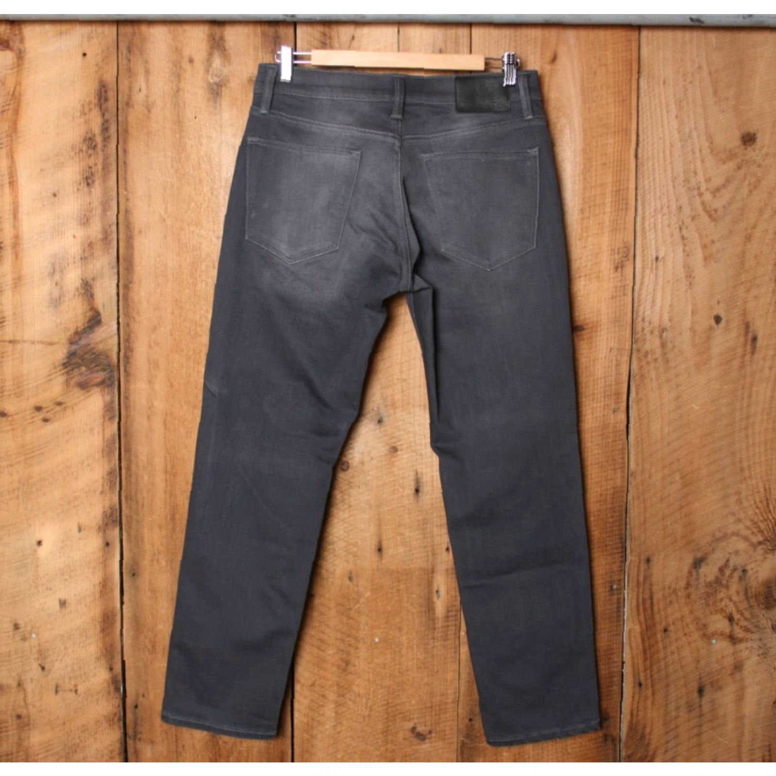 Vintage RISING SUN & CO. The Slim Fit Gray Stretch Denim Jeans Mens Sz. 31x29 - 5-Pocket Straight Inseam 29" Size US 31 - 3 Thumbnail