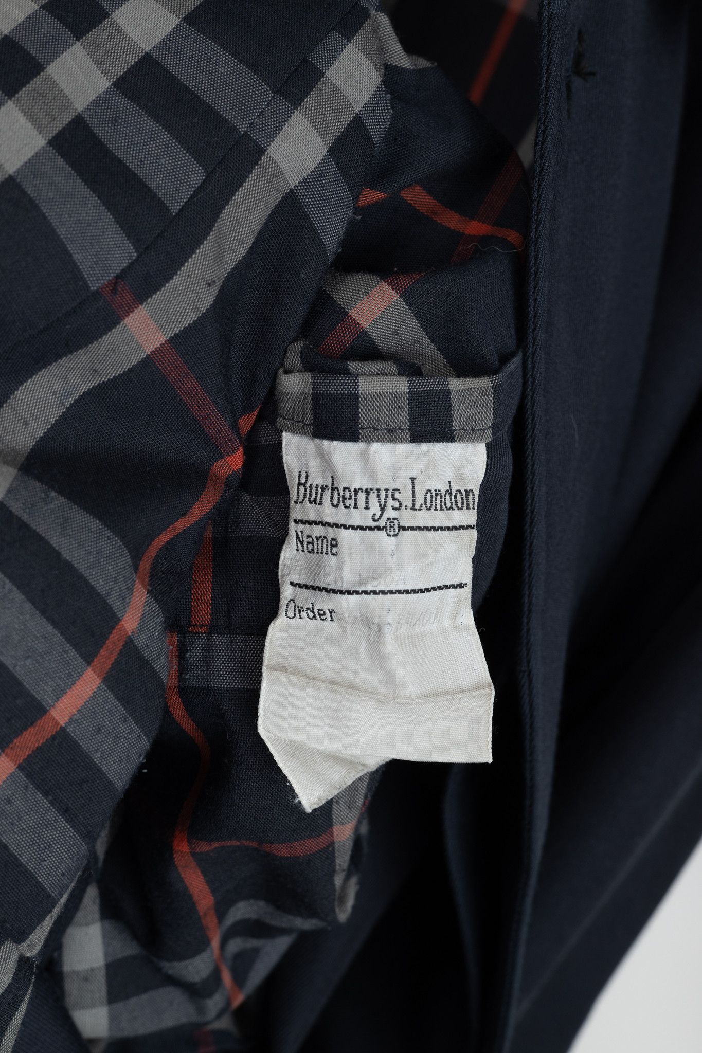 Burberry Burberry Vintage Navy Twill Belted Balmacaan Coat Size US XL / EU 56 / 4 - 10 Thumbnail