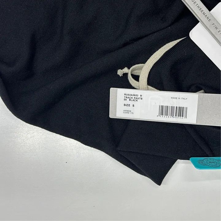 Rick Owens Rick Owens Black Drawstring Track Pants for Men -2508 Size US 26 / EU 42 - 3 Thumbnail