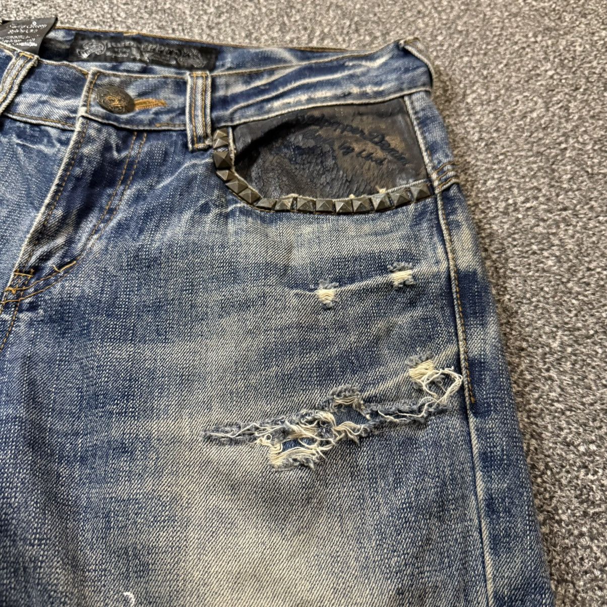 If Six Was Nine 🇯🇵🔥 Japanese Seditionaries LGB Ripped Paint Denim Size US 30 / EU 46 - 4 Thumbnail