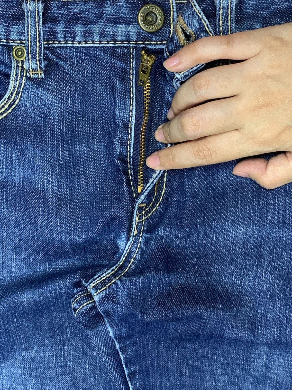 Hysteric Glamour Vintage Japanese Hysteric Glamour Blue Wash Slim Fit Jeans Size 29" - 3 Thumbnail