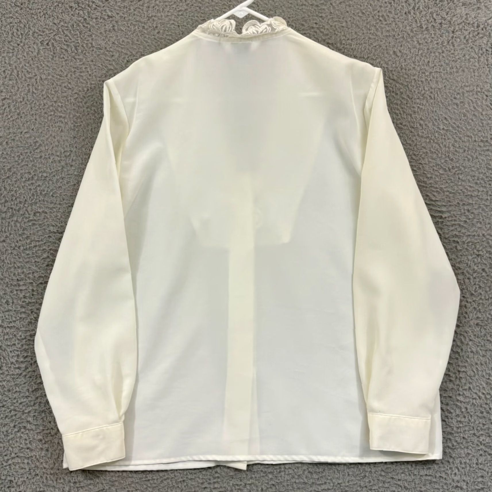 Vintage VINTAGE Sellecca Shirt Womens 12 White Blouse Embroidered 80s Button Lace Top Size XL / US 12-14 / IT 48-50 - 7 Thumbnail