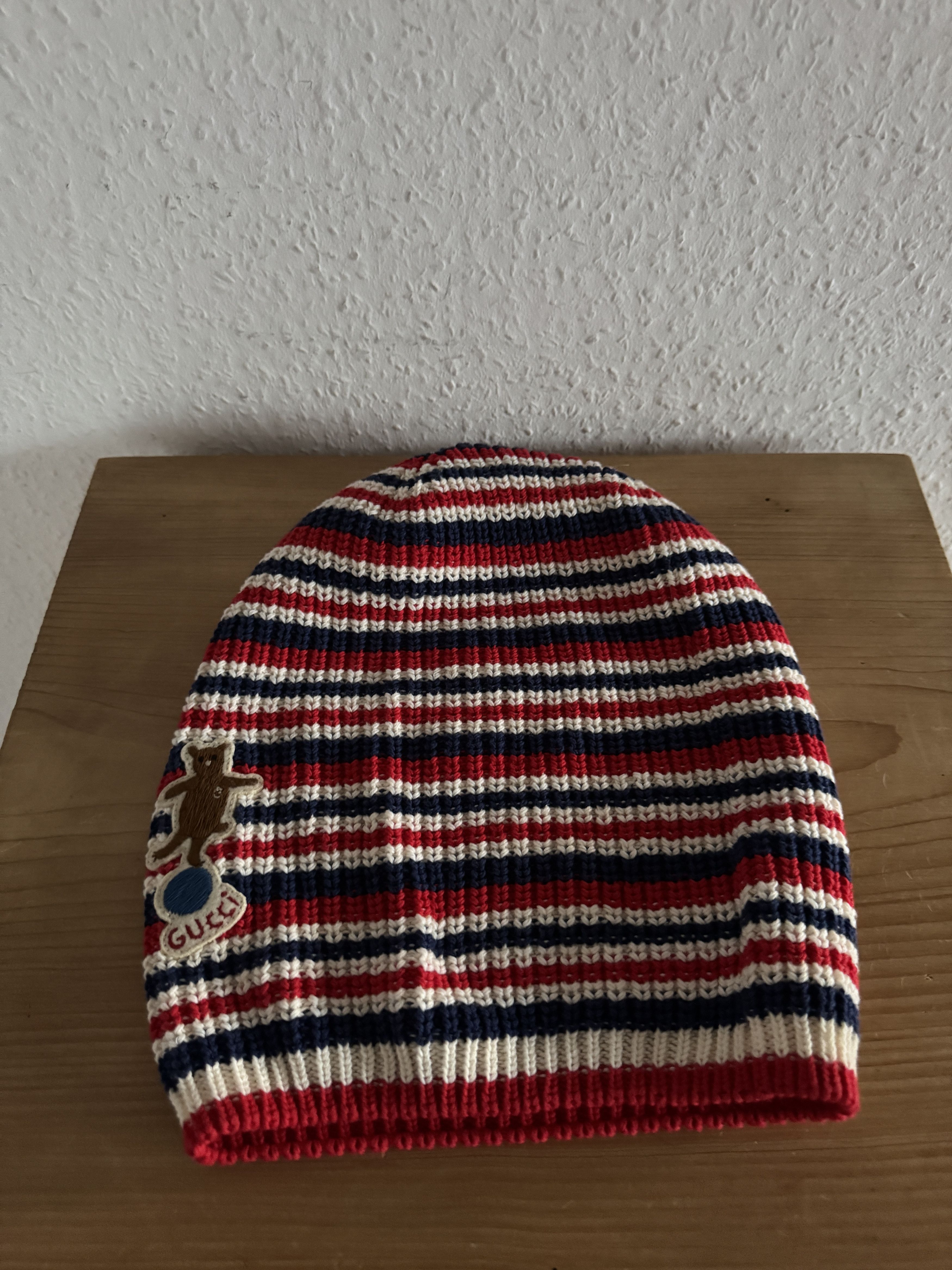 Gucci Striped Teddy Bear Beanie Size ONE SIZE - 2 Thumbnail