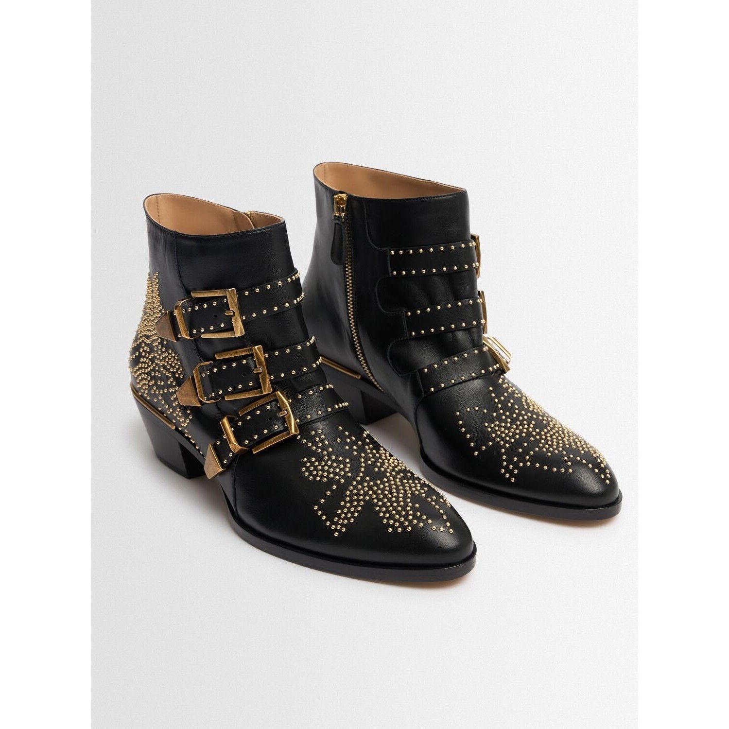 Chloe Chloe Susan Studded Black Leather Ankle Boots New & Authenti Size US 6 / IT 36 - 2 Thumbnail