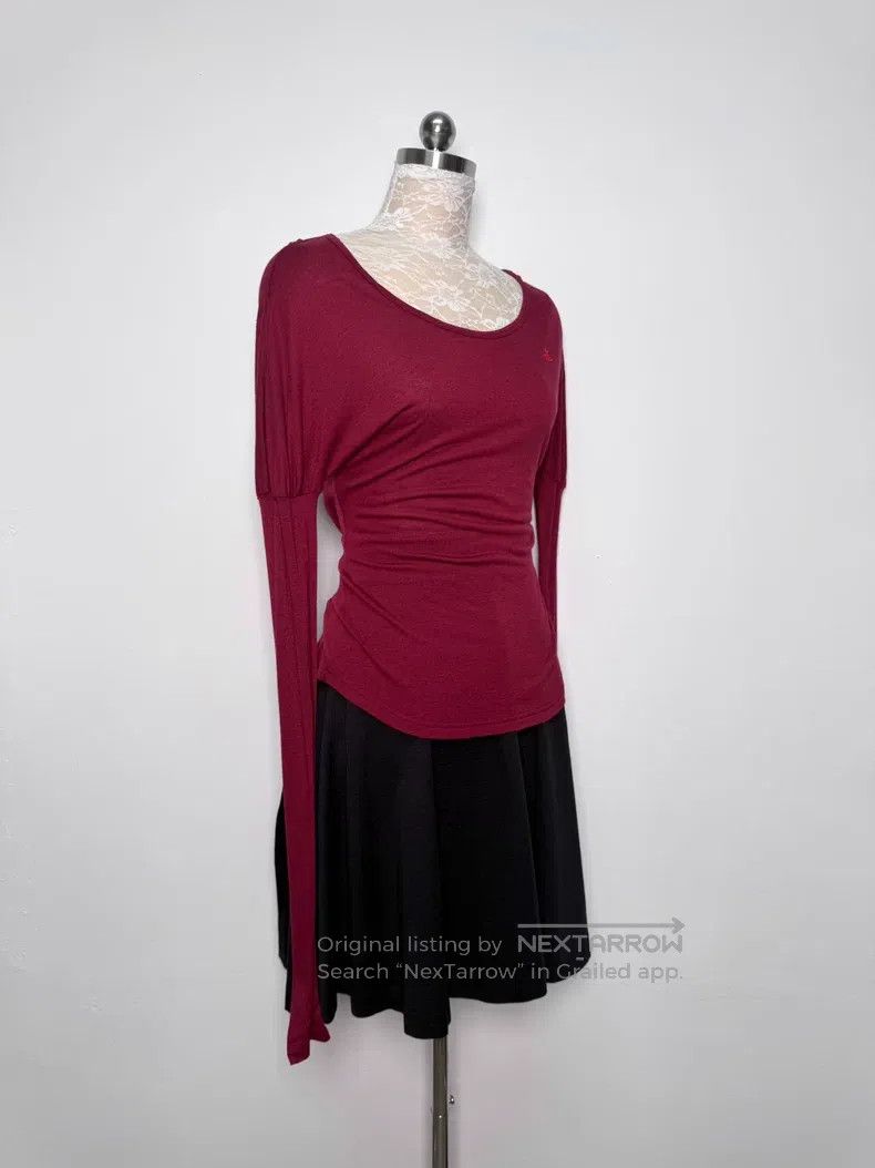 Vivienne Westwood Vivienne Westwood Crimson Red Puff Sleeve Long Sleeve Top Size M / US 6-8 / IT 42-44 - 2 Thumbnail
