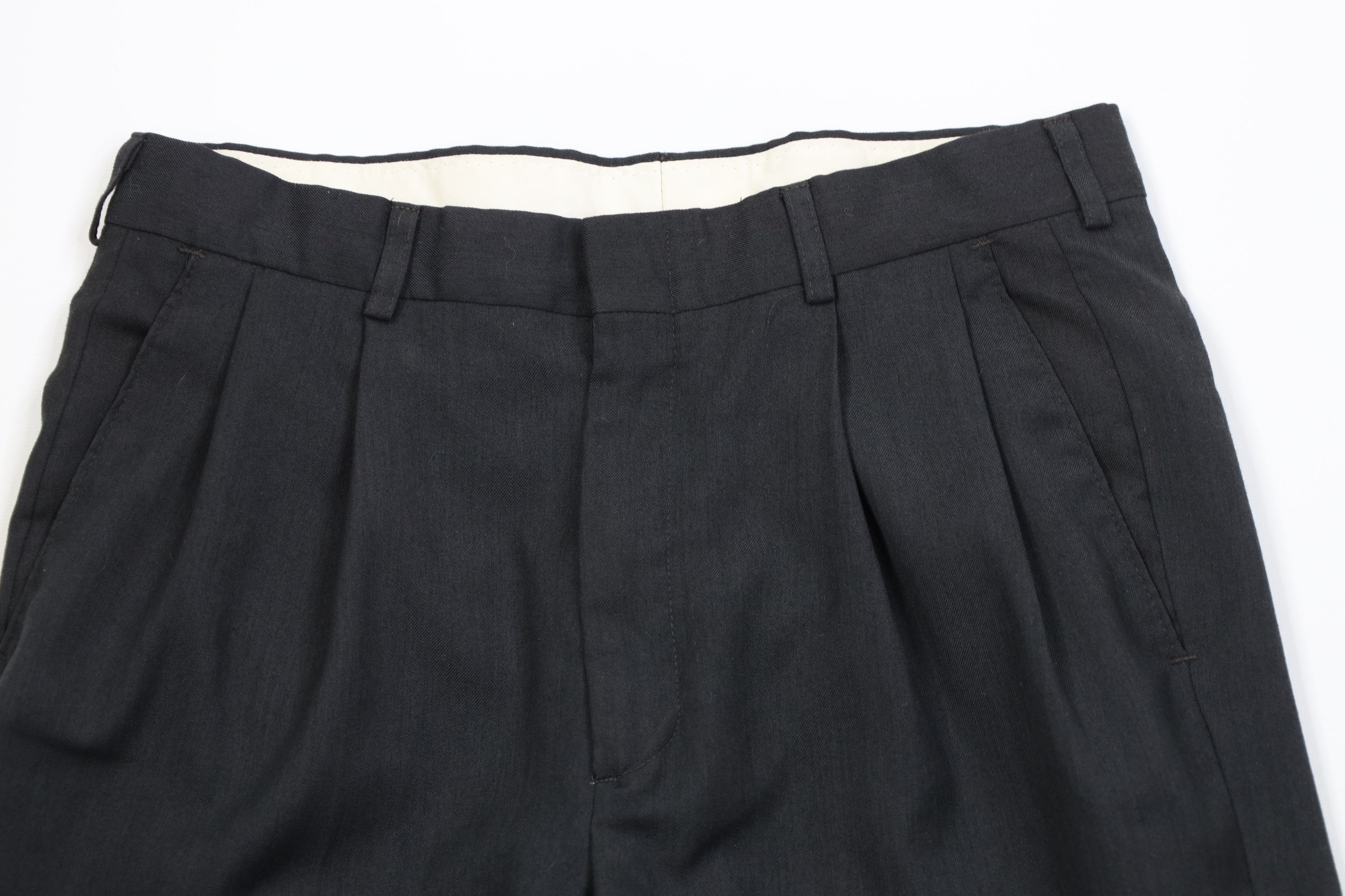 Vintage Vintage 90s Streetwear Worsted Blend Knit Wide Leg Pants Size US 30 / EU 46 - 2 Thumbnail