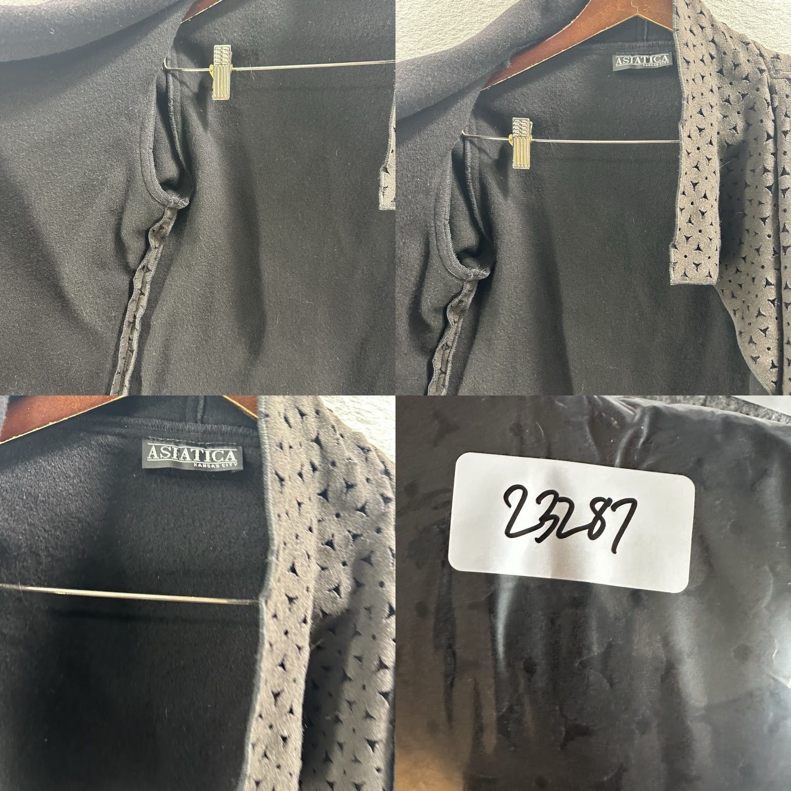 Vintage Asiatica Kansas City Jacket Women M Black Bohemian City Kimono Lightweight Lined Pockets Fall Spring Summer Winter Open Size M / US 6-8 / IT 42-44 - 9 Thumbnail