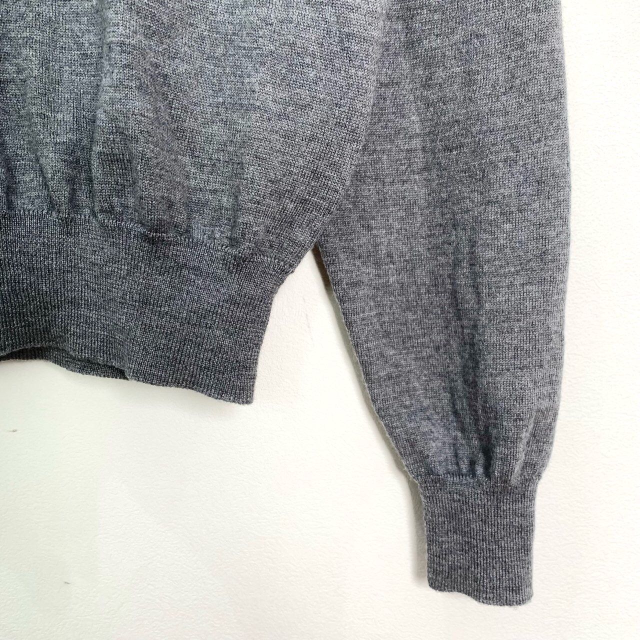 Balenciaga [Balenciaga] Logo-Embroidered Crewneck Knit Sweater 34 Grey Size XXS / US 00 / IT 34 - 4 Thumbnail