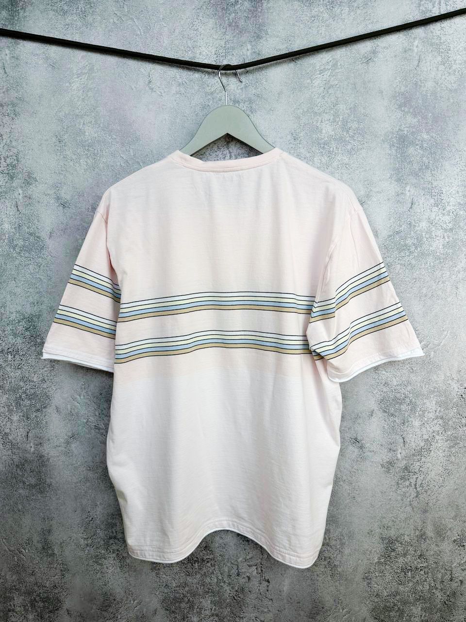 Yves Saint Laurent Yves Saint Laurent YSL Striped T-Shirt Crew Neck Pink Tee Size US XL / EU 56 / 4 - 2 Thumbnail