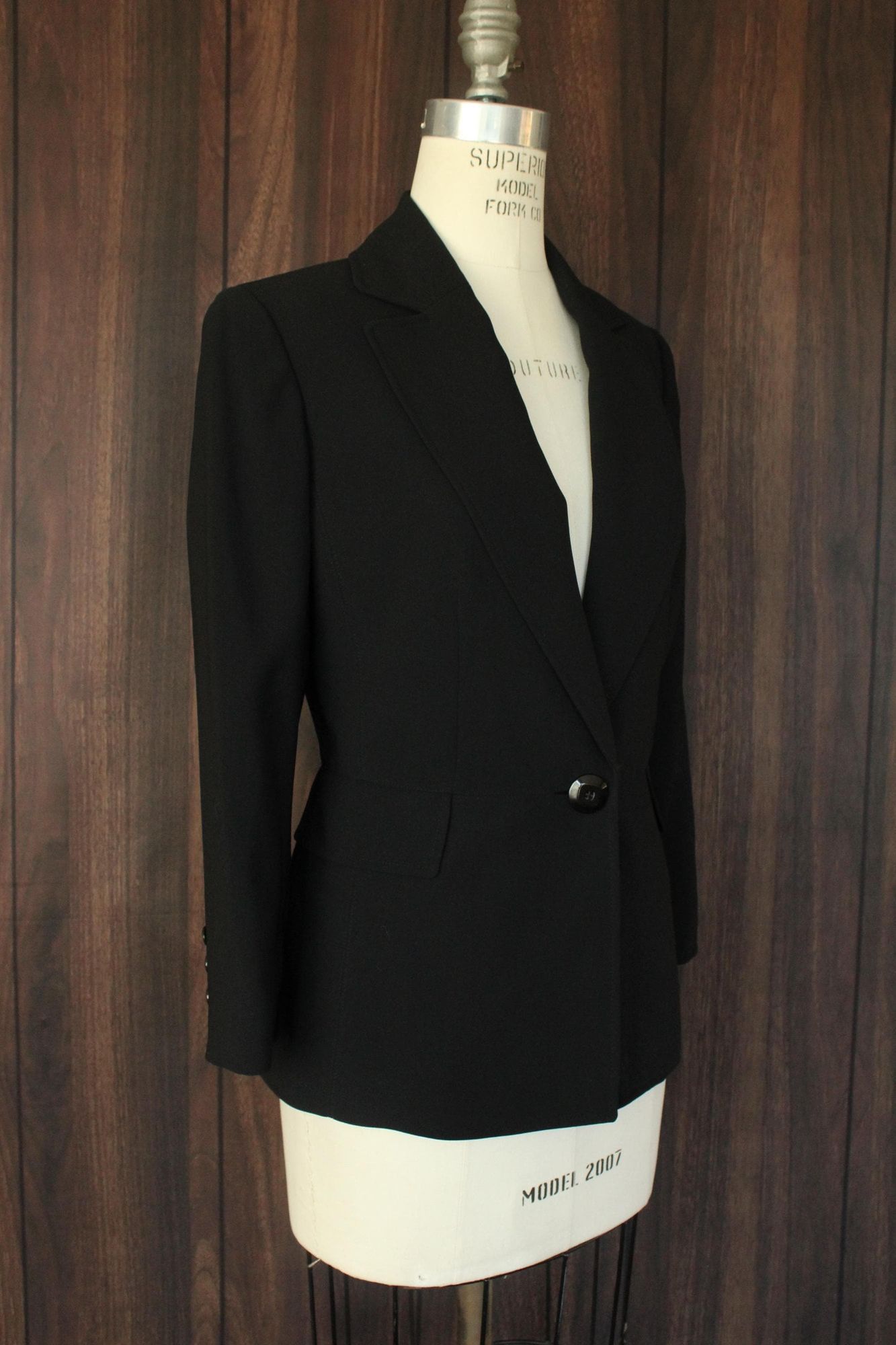 Jones New York Vintage 2000s Jacket, Jones New York Black Blazer, Size 4 Size S / US 4 / IT 40 - 6 Thumbnail