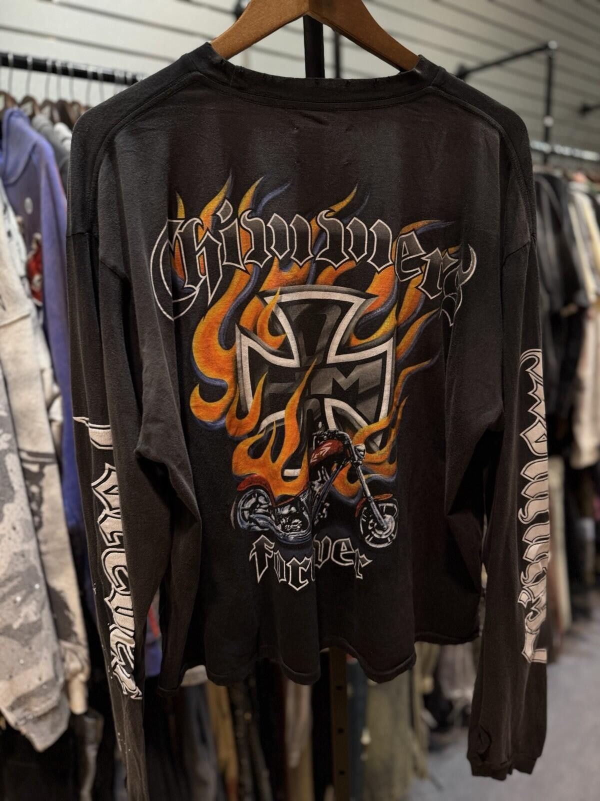 HMDD HMDD Biker Washed Black Longsleeve T-Shirt Size (Medium) Size US M / EU 48-50 / 2 - 8 Thumbnail