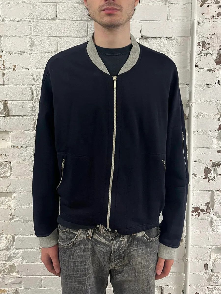 Marithe + Francois Girbaud 1990s Marithé et François Girbaud Navy & Grey Track Jacket Size US S / EU 44-46 / 1 - 2 Thumbnail