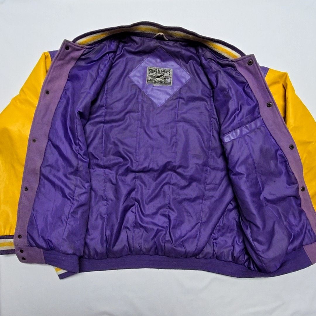 Steve And Barrys Vintage LSU Tigers Purple Yellow Varsity Jacket 90s XL Size US XL / EU 56 / 4 - 18 Thumbnail