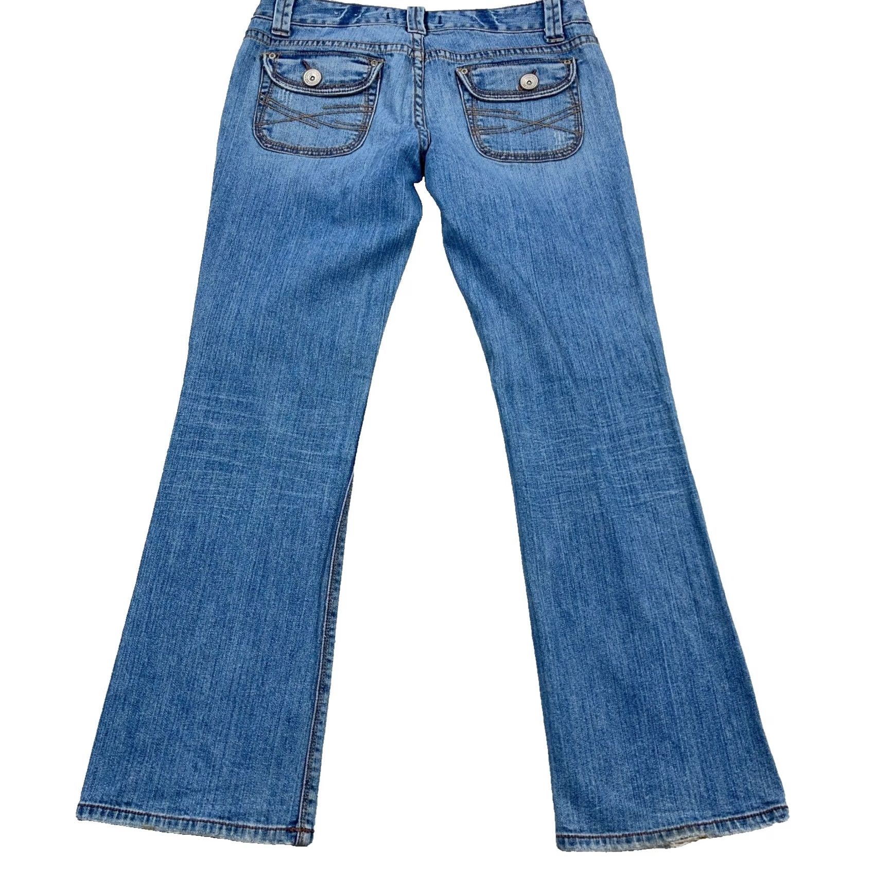 Vintage Vintage Aeropostale Jeans Women 9/10 Bootcut Low Rise Flap Pocket Med Wash 5-Pocket Denim Blue 90s Mens Girls Womens 32in Waist Regular Fit Size 10 XS Size 32" / US 10 / IT 46 - 2 Thumbnail