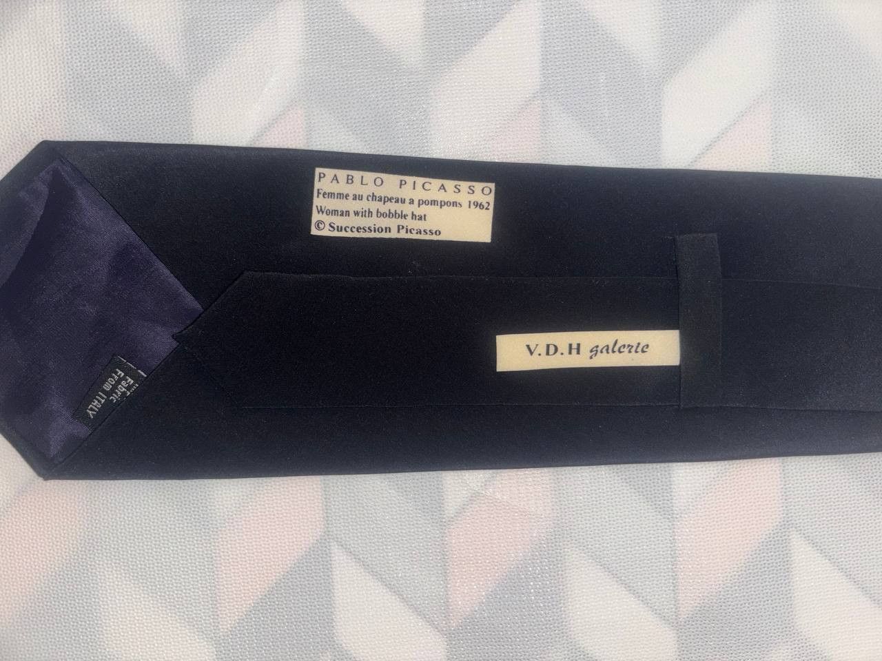 Vintage Vintage Pablo Picasso silk tie, black, pure silk, rare Size ONE SIZE - 5 Thumbnail