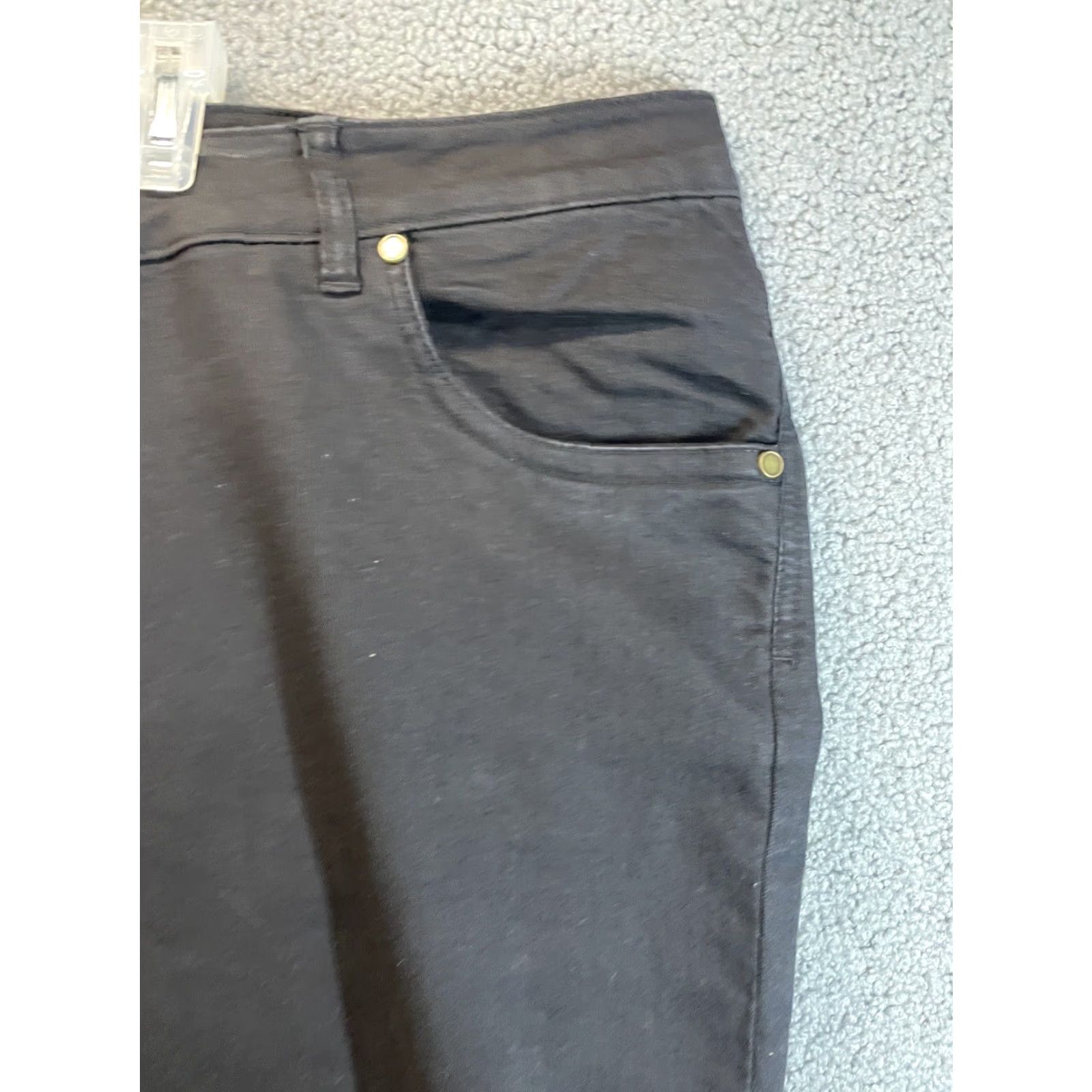 Denime Denim 24/7 Jeans Mens 32W Black Cotton Solid Pants Size 24" / US 00 / IT 34 - 3 Thumbnail