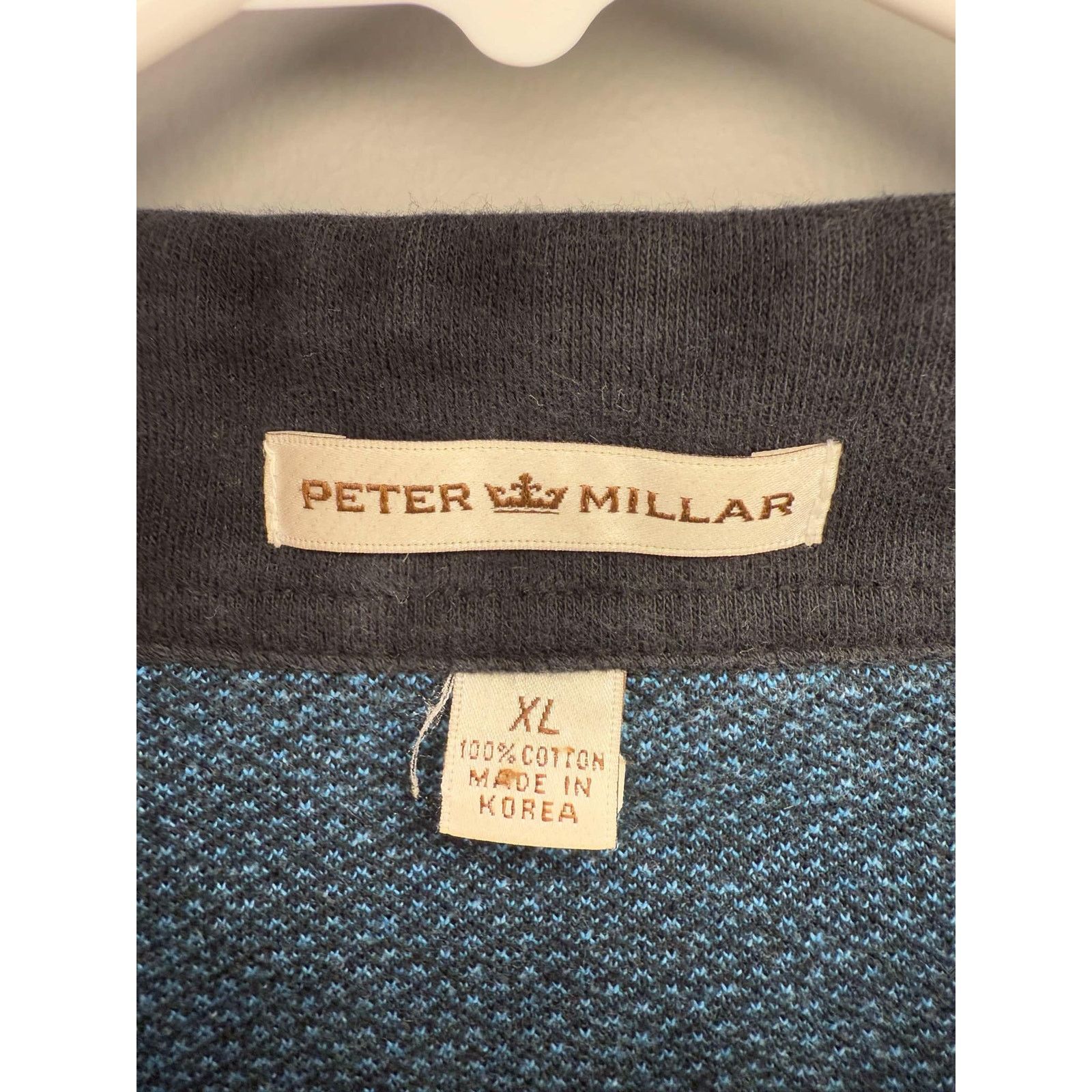 Peter Millar Peter Millar Cotton 1/4 Zip Pullover Sweater Blue Men's XL Size US XL / EU 56 / 4 - 6 Thumbnail