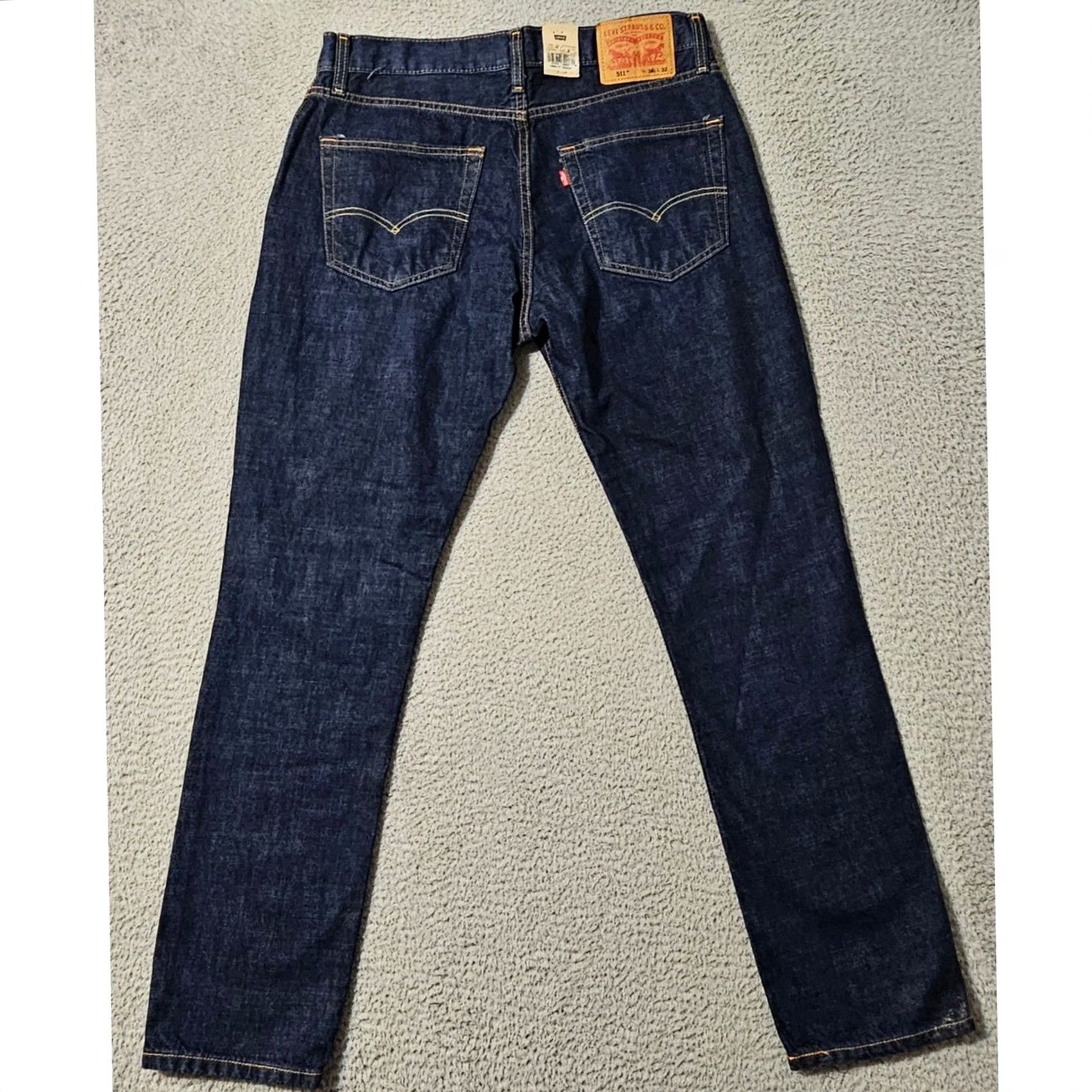 Levi's Levi's 511 Jeans 36x32 Men's Slim Fit Straight Dark Blue Stretch Denim NWOT Size US 36 / EU 52 - 2 Thumbnail