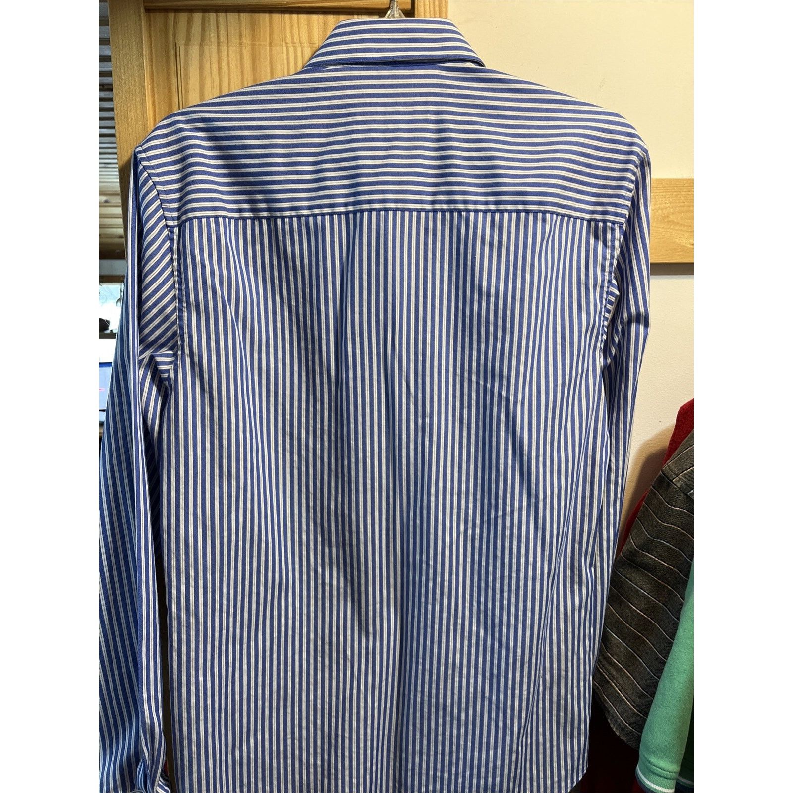 Kenneth Cole Kenneth Cole Reaction Shirt Mens 15.5 34/35 Slim Blue Stripe Size US M / EU 48-50 / 2 - 8 Thumbnail