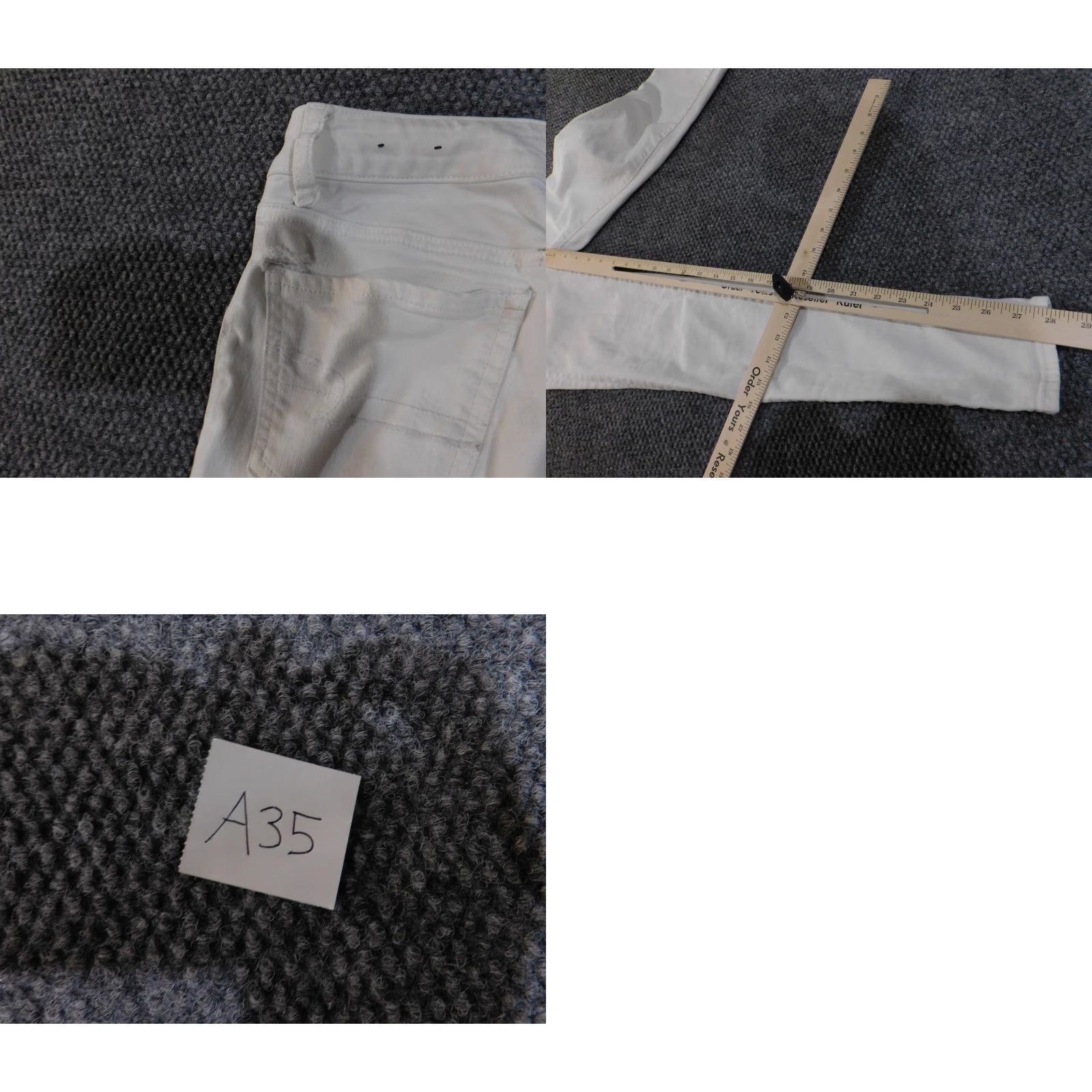 American Eagle Outfitters VINTAGE American Eagle Jegging Pants Womens 00 White Super Stretch Skinny Low Rise Denim Size 24" / US 00 / IT 34 - 9 Thumbnail