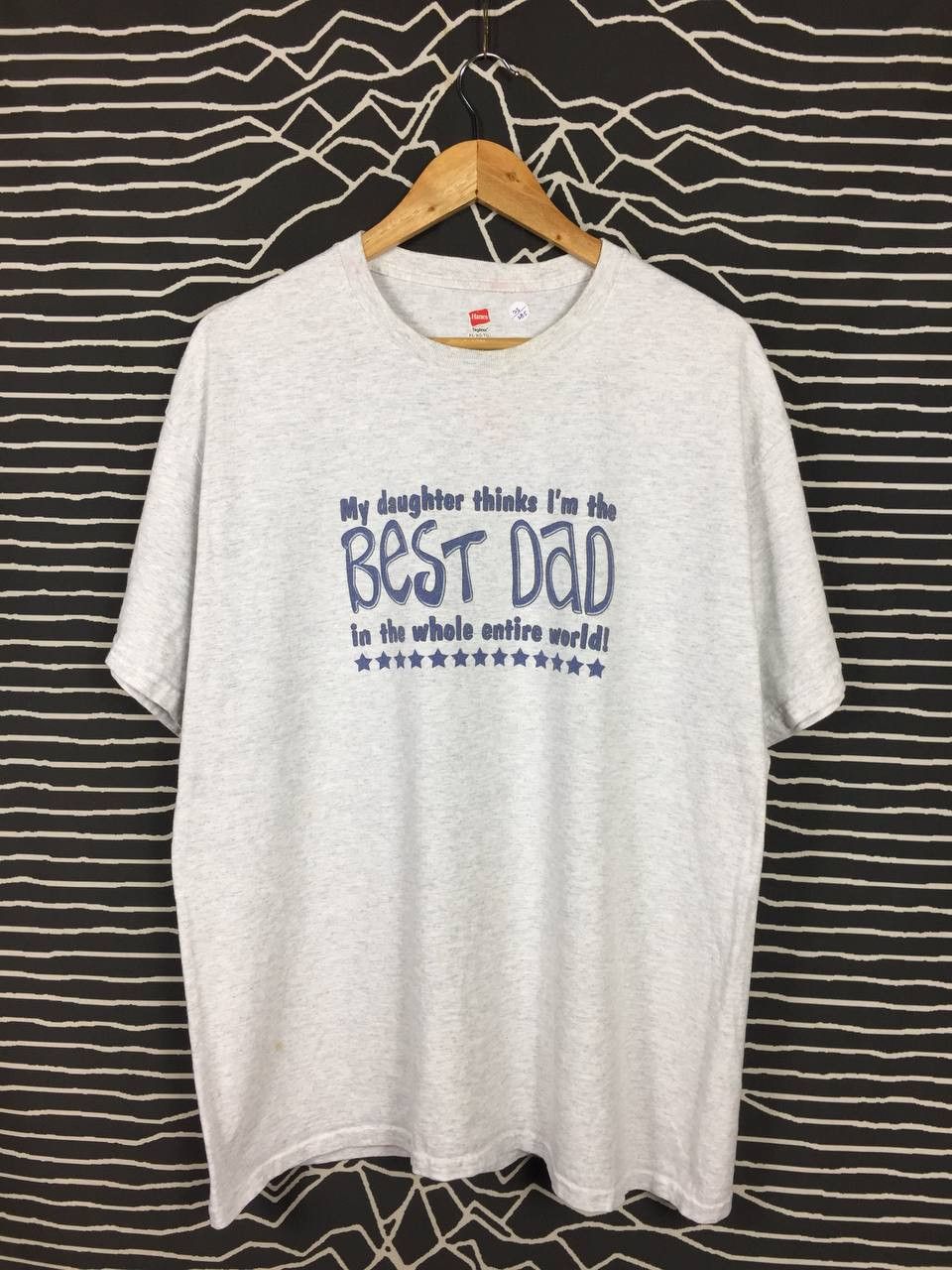 Hanes × Vintage My Daughter Thinks I'm The Best Dad In The World Wording Tee Size US XL / EU 56 / 4 - 2 Thumbnail