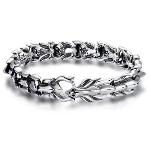 Jewelry Snake Ouroboros Dragon Bone Bracelet Size ONE SIZE - 3 Thumbnail