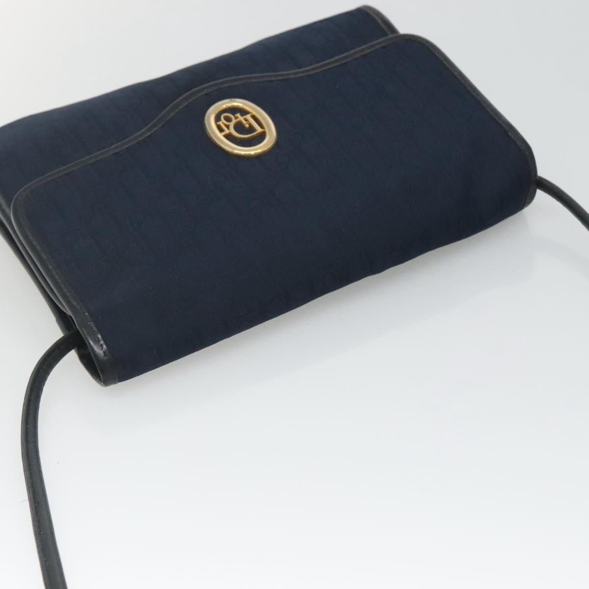 Dior DIOR Trotter Canvas Shoulder Bag Navy Gold Size ONE SIZE - 6 Thumbnail