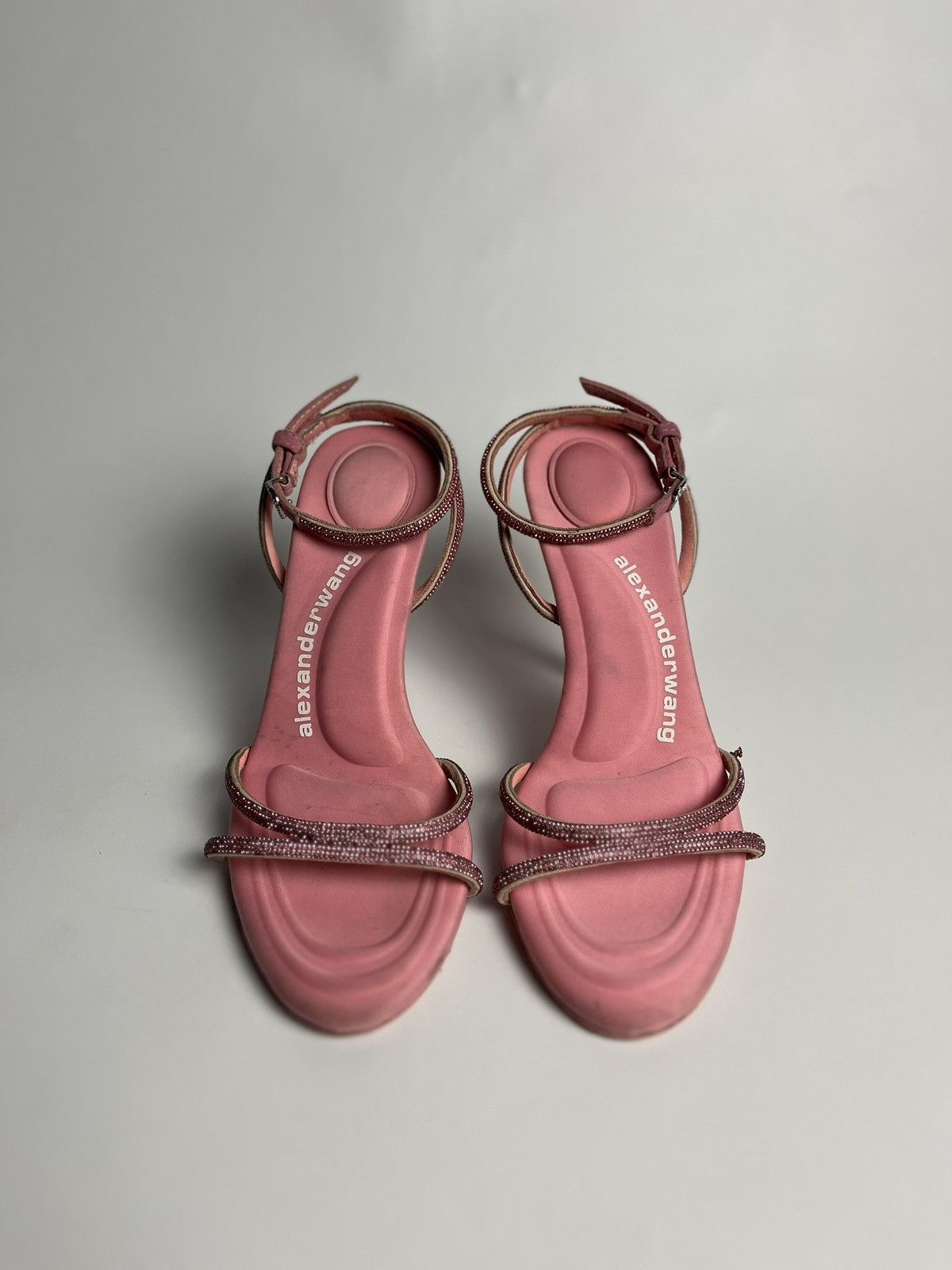 Alexander Wang Alexander Wang Pink Dahlia Rhinestone Heels Sandals Size US 7 / IT 37 - 1 Thumbnail