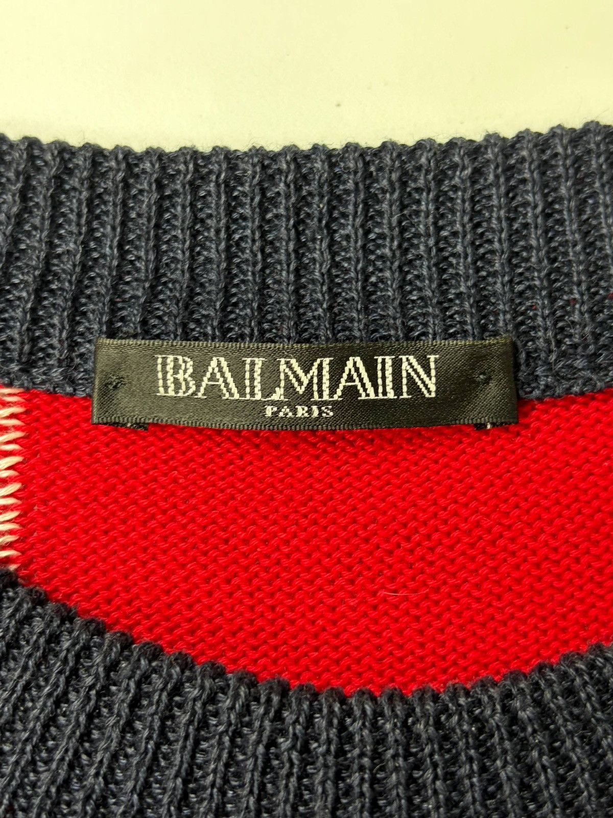 Balmain 2016 BALMAIN runway distressed Union Jack knit sweater Size US S / EU 44-46 / 1 - 4 Thumbnail