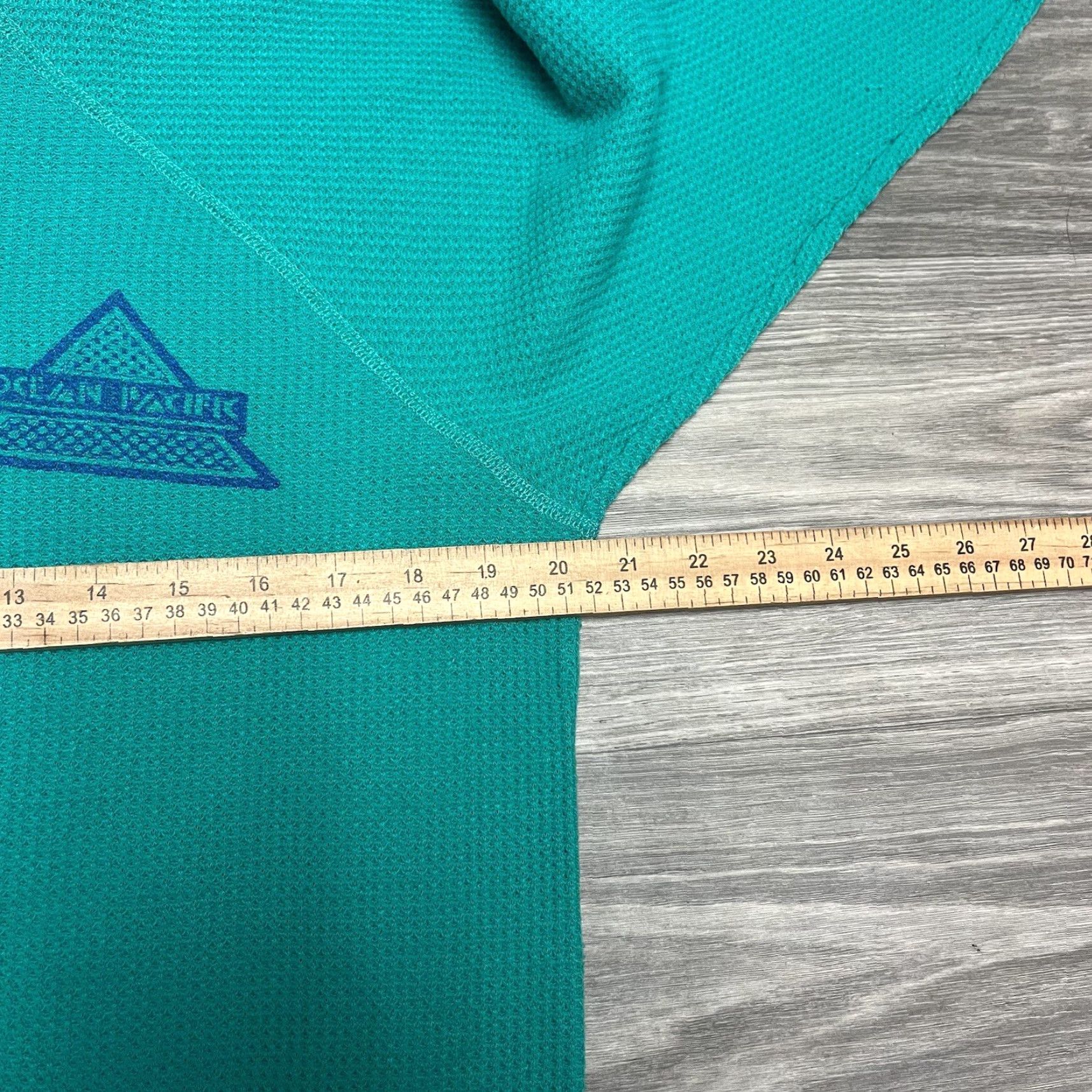 Altea VINTAGE Ocean Pacific Sweatshirt Crewneck Raglan S/M Teal Blue Flock Ocean Pacific Men's Sweatshirt 70s Ocean Pacific Pullover Size US S / EU 44-46 / 1 - 4 Thumbnail