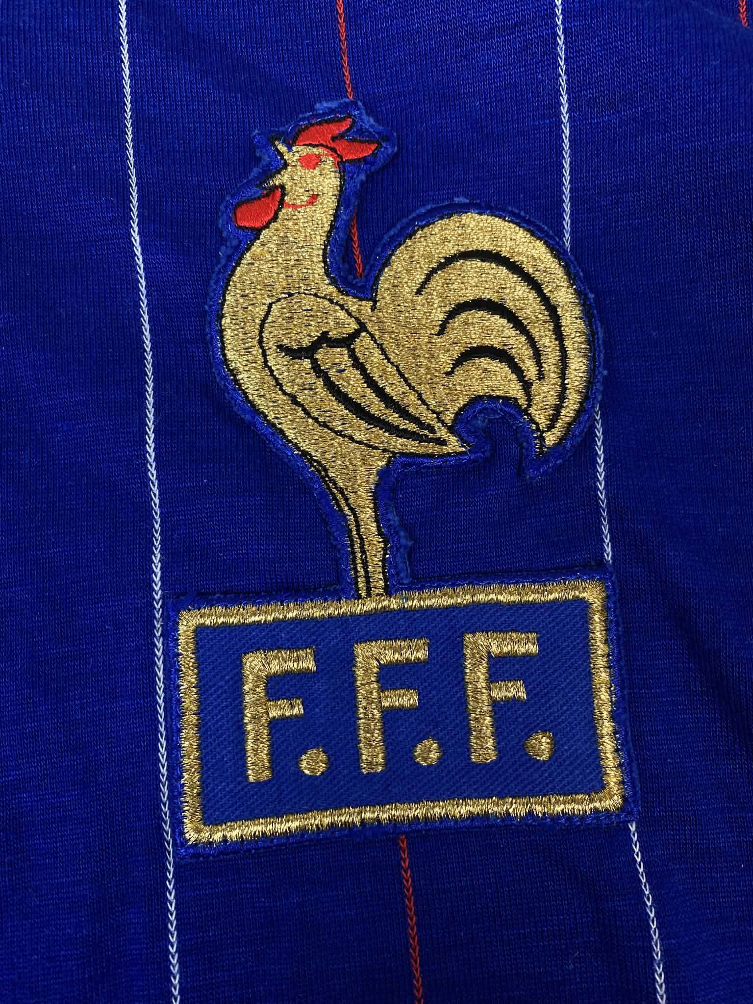 Adidas Vintage Adidas France Blue Jersey Soccer 1980s Longsleeve Size US S / EU 44-46 / 1 - 10 Thumbnail