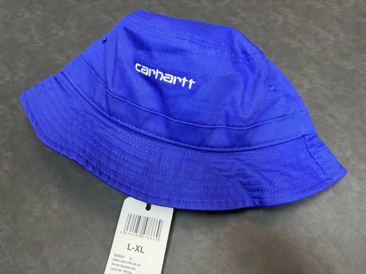 Carhartt New Rare Indigo Script Bucket Hat L/XL Y2K