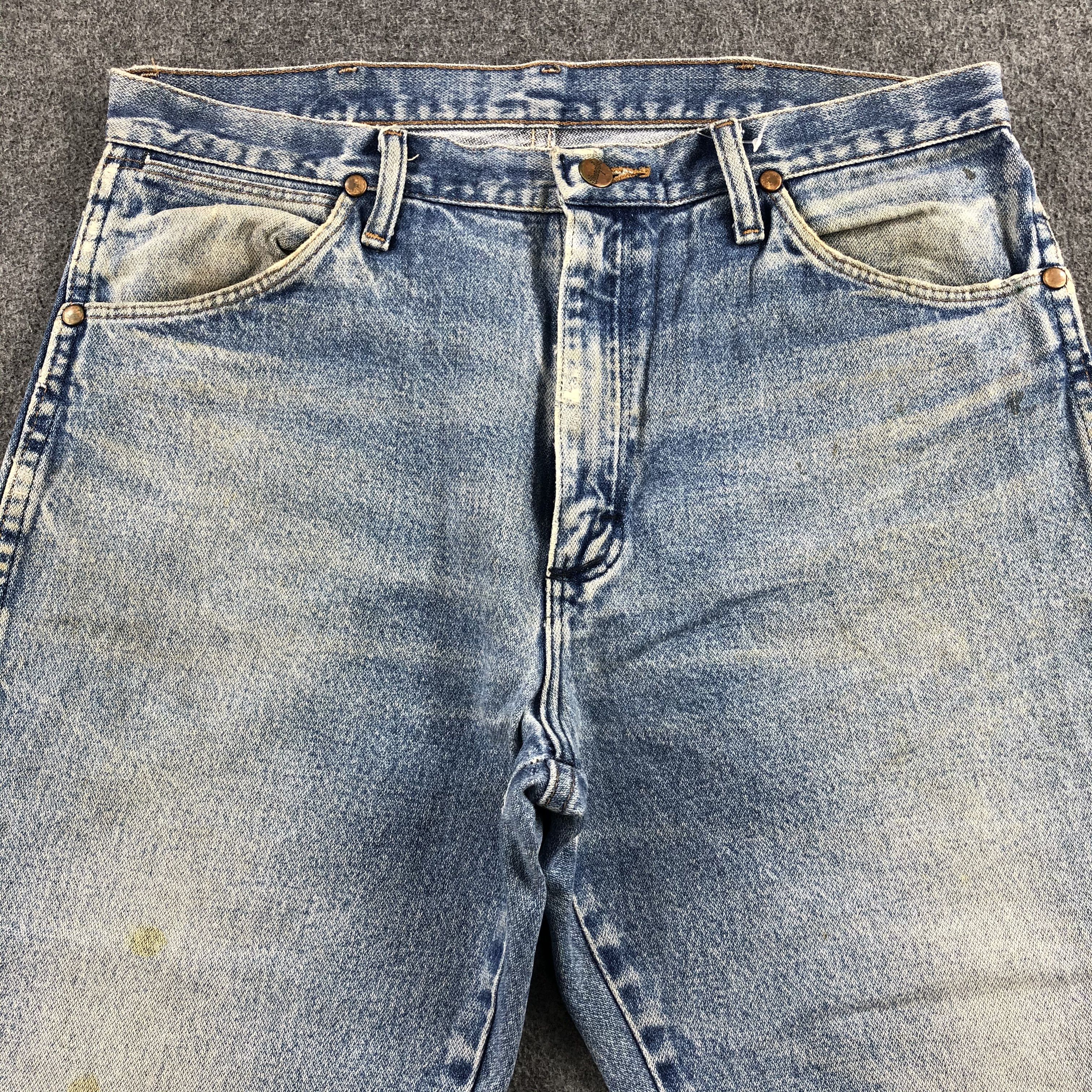 Vintage Vintage Blue Wash Wrangler Jeans-J1498 Size US 33 - 3 Thumbnail