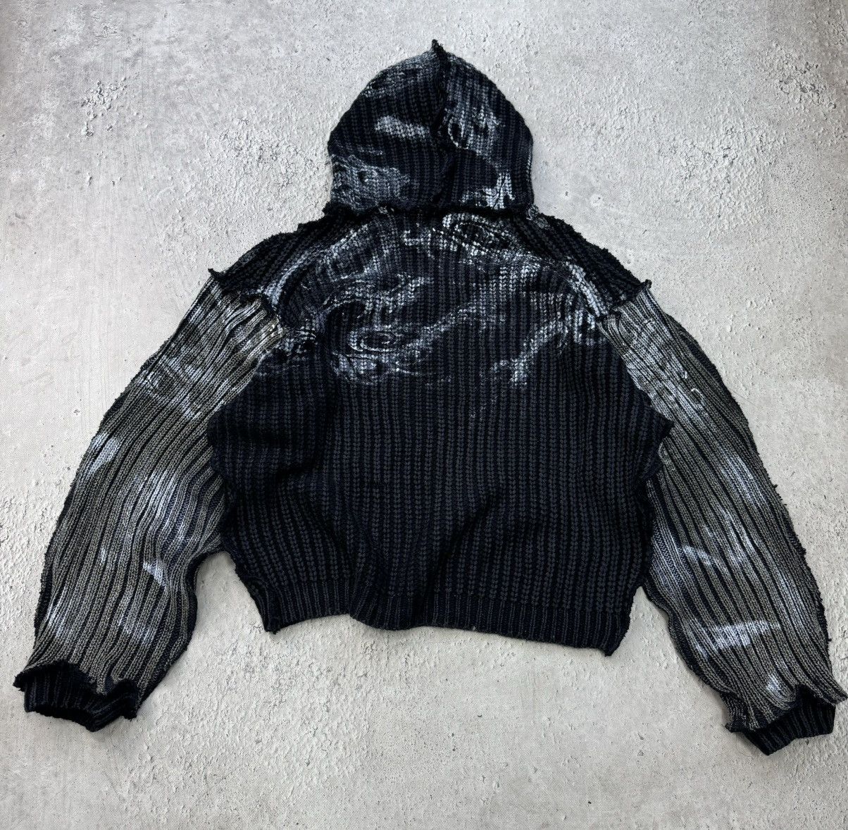 Hysteric Glamour × Japanese Brand × Vintage SALE💣💣CRAZY JUNYA WATANABE STYLE HOODED SWEATER OVERPRINT Size US L / EU 52-54 / 3 - 9 Thumbnail