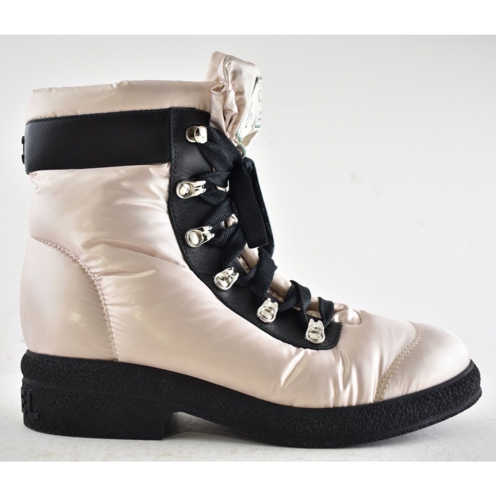 Chanel Chanel Coco Neige Pink Black CC Logo Combat Boots 37 Size US 7 / IT 37 - 2 Thumbnail