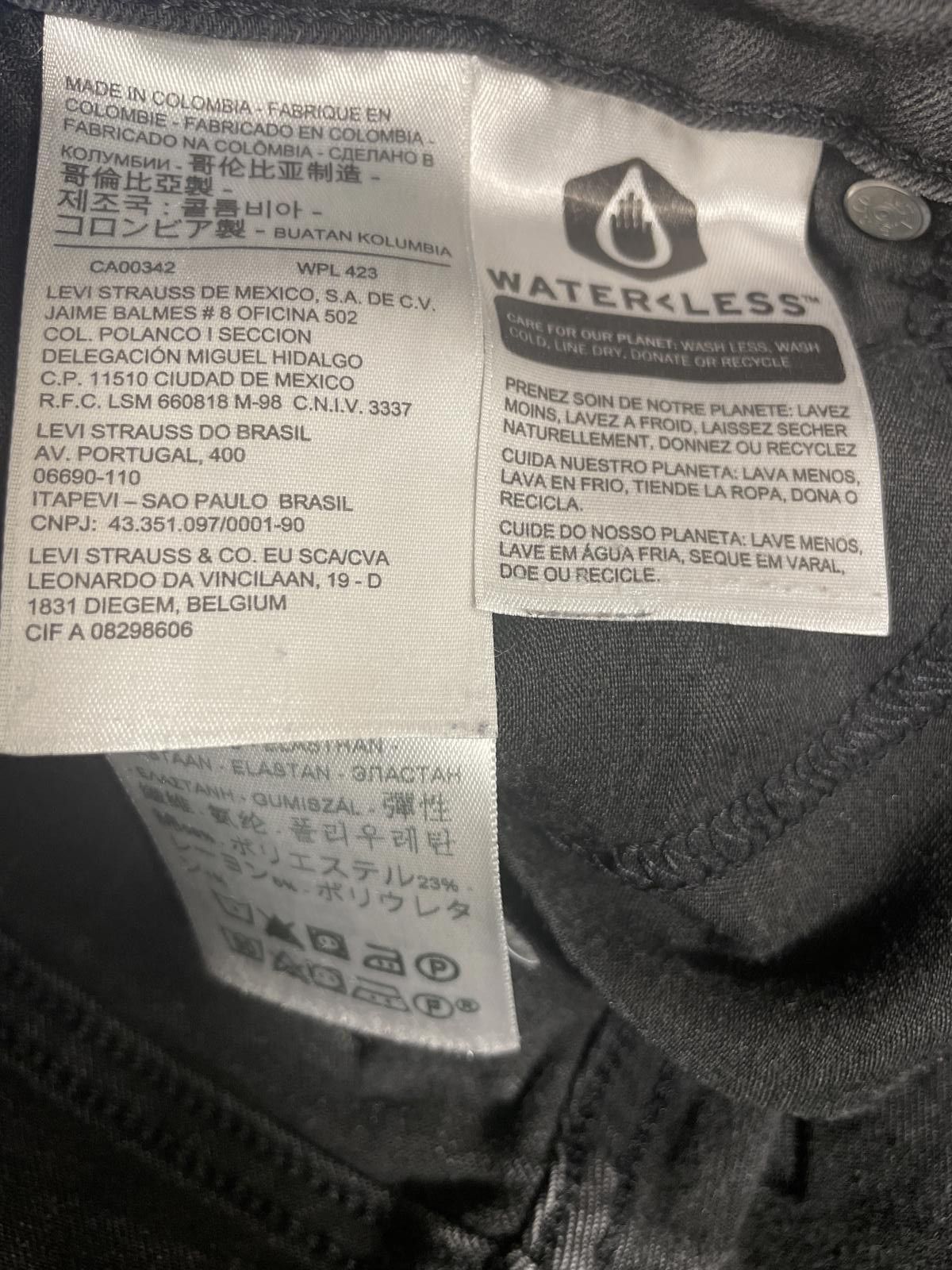Levi's Levis Jeans 711 Women's 29 Black Pants Ankle Casual Grunge Size 29" - 7 Thumbnail
