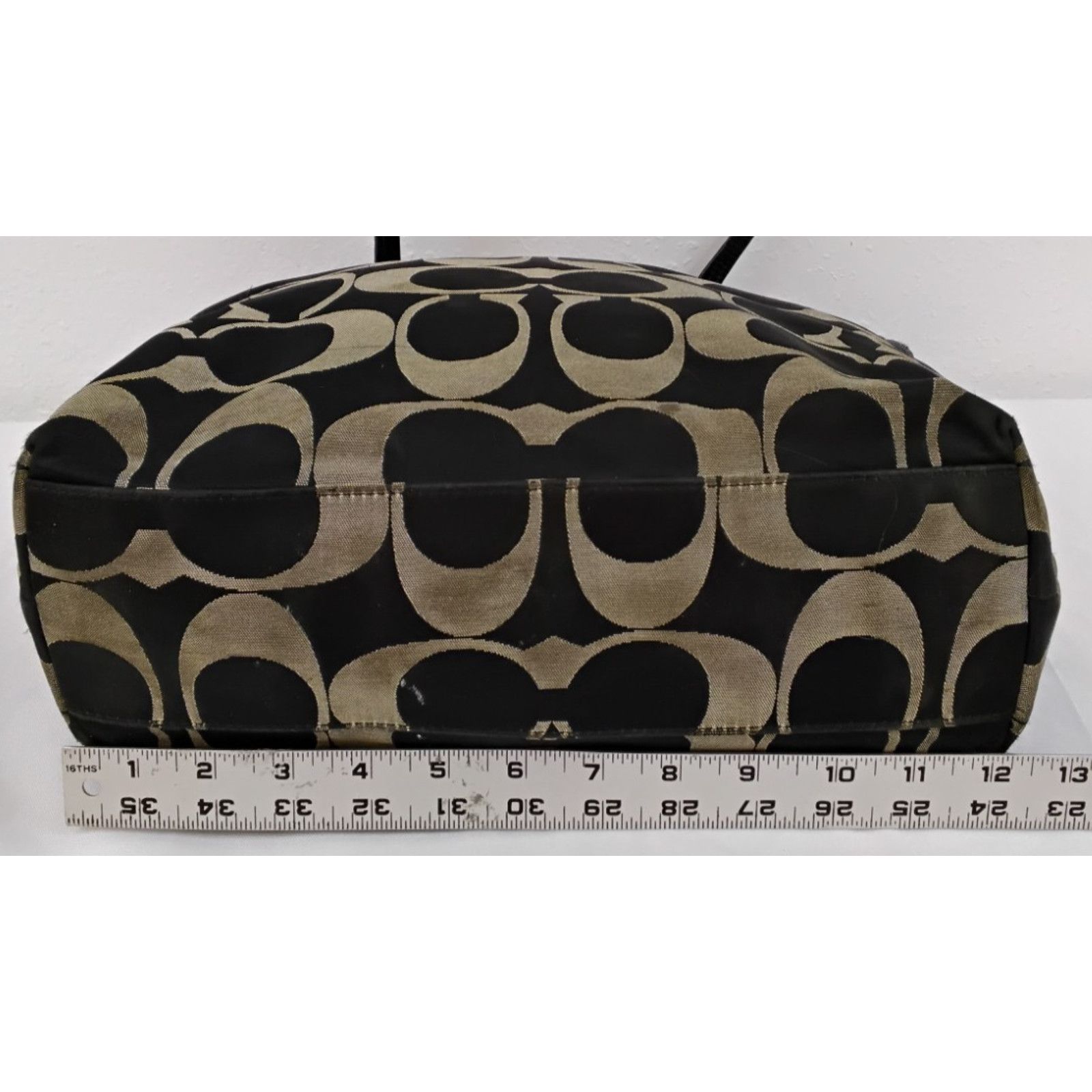 Coach Coach Signature Laura Tote Bag Black/Gray Leather F18335 Size ONE SIZE - 15 Thumbnail