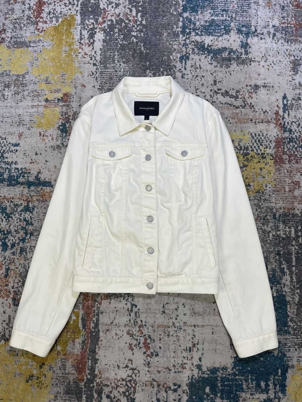 Banana Republic Banana Republic Denim Jacket Size L / US 10 / IT 46 - 8 Thumbnail