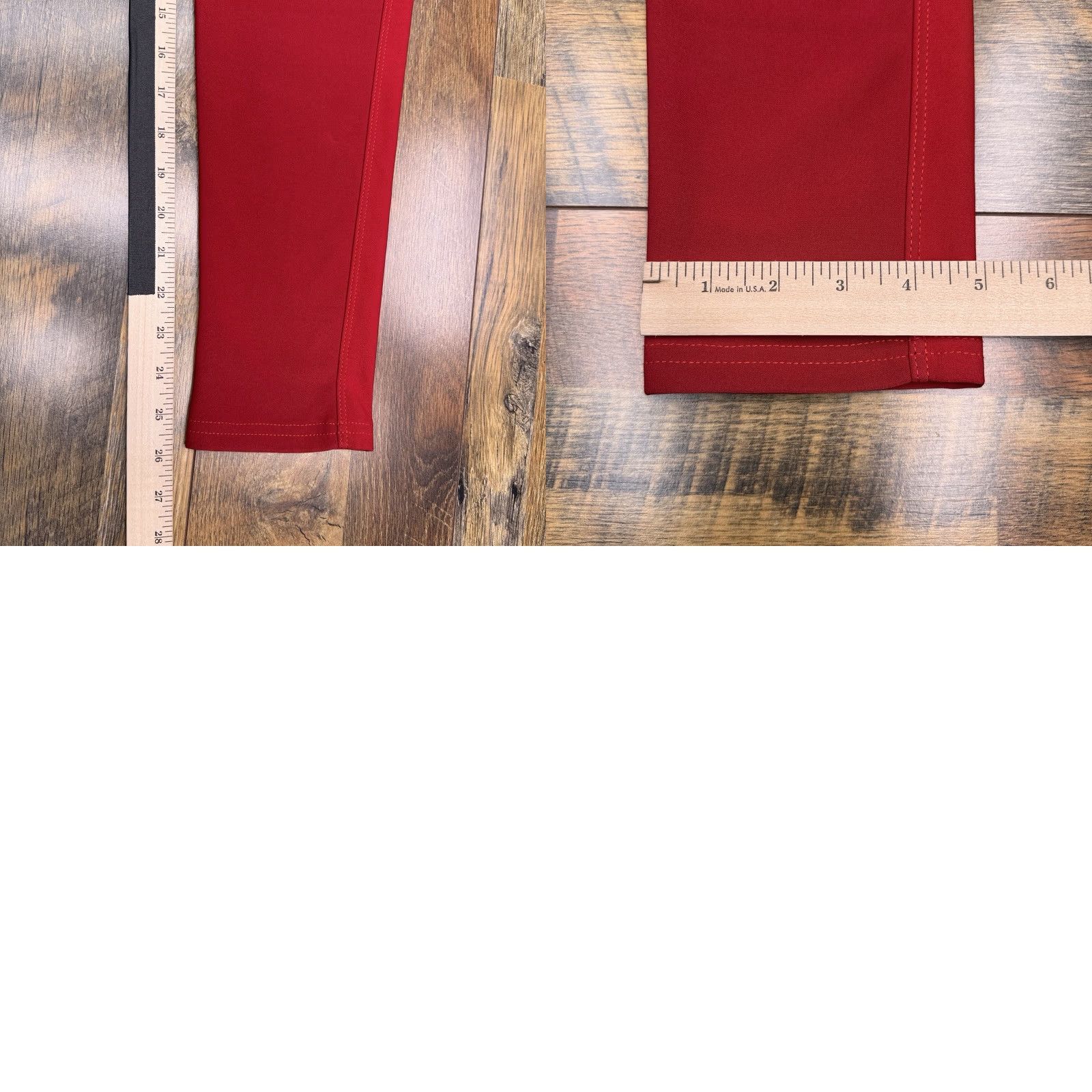 Vintage Coco Carmen Leggings Womens Small Red Mid Rise Stretch Zippers New Size 28" / US 6 / IT 42 - 9 Thumbnail