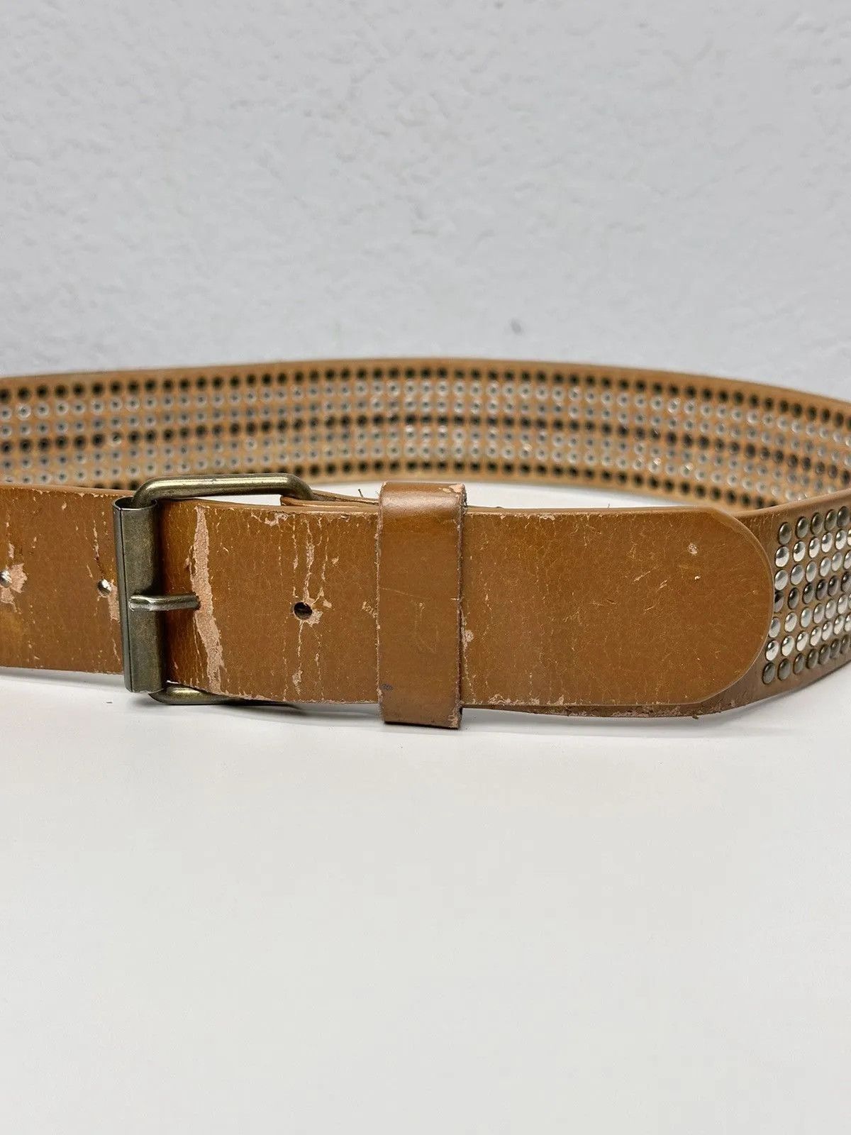 B.B. Simon Japanese Brand Vintage Y2K Rhinestones Hype Leather Belt Size ONE SIZE - 5 Thumbnail