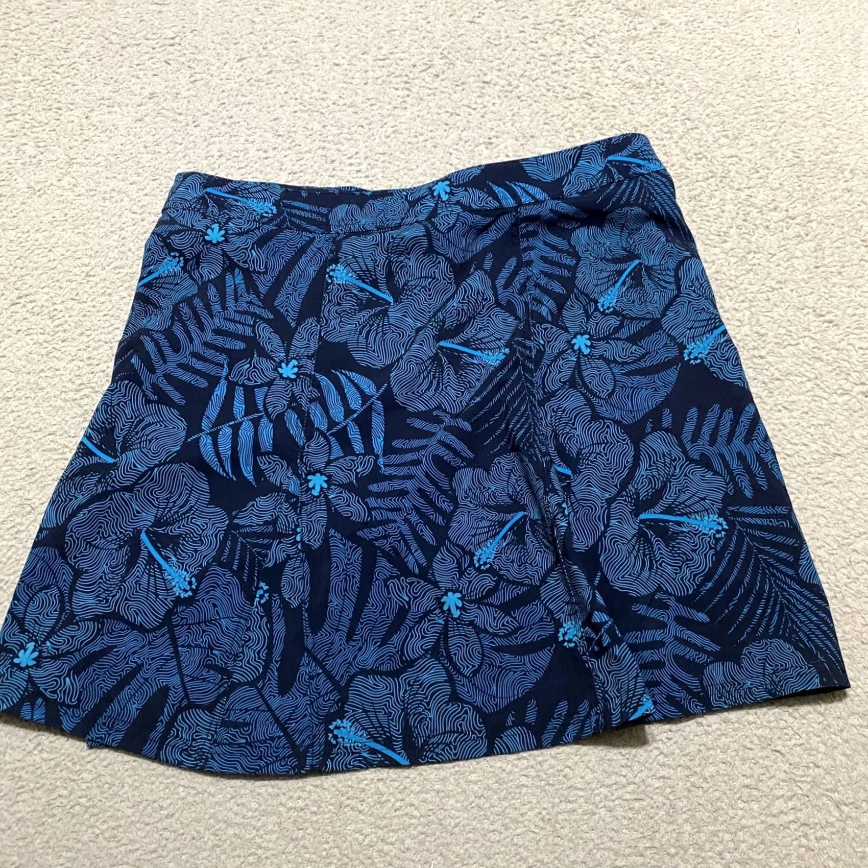 Vintage Ripskirt Skirt Wrap Womens Large Blue Floral Beach Casual Summer 2020s Mens Girls Size 36" / US 14 / IT 50 - 2 Thumbnail