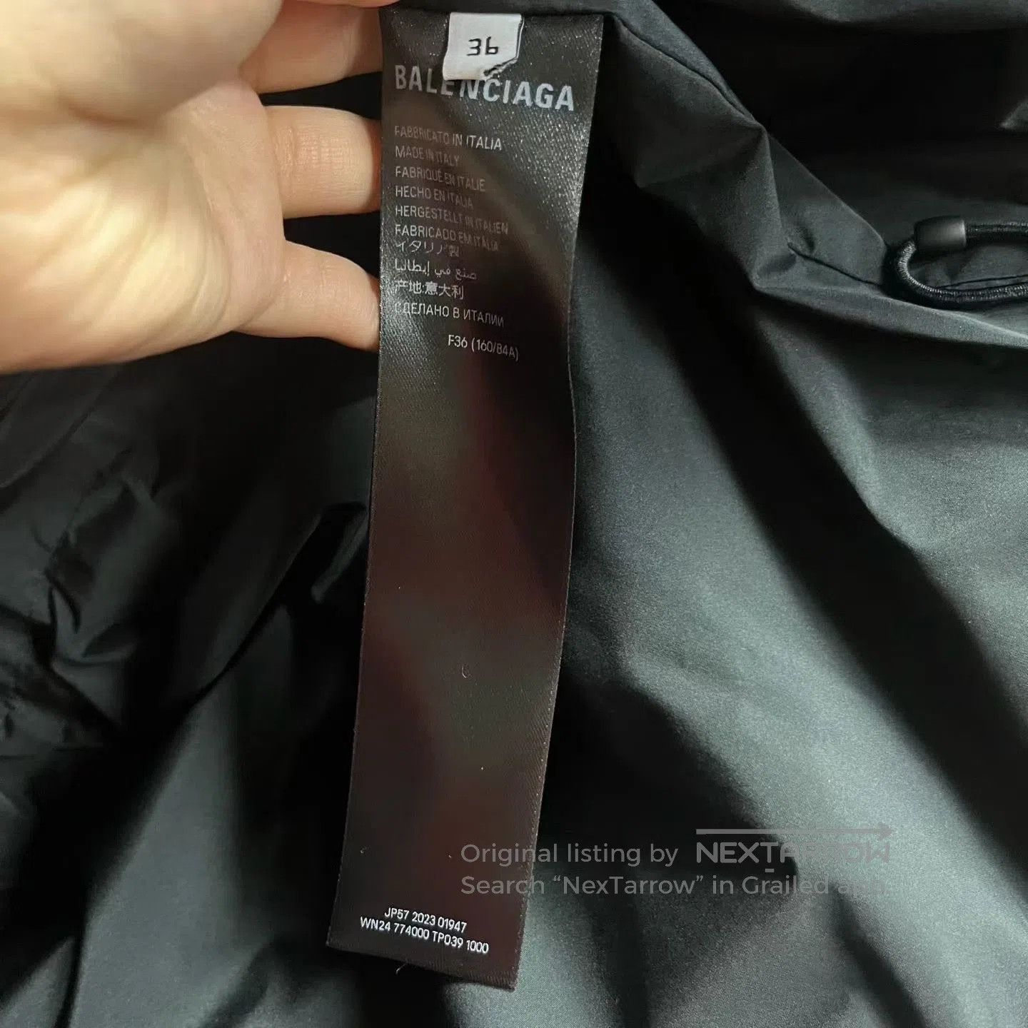 Balenciaga Balenciaga Black Logo Zip Jacket. Size XS / US 0-2 / IT 36-38 - 4 Thumbnail