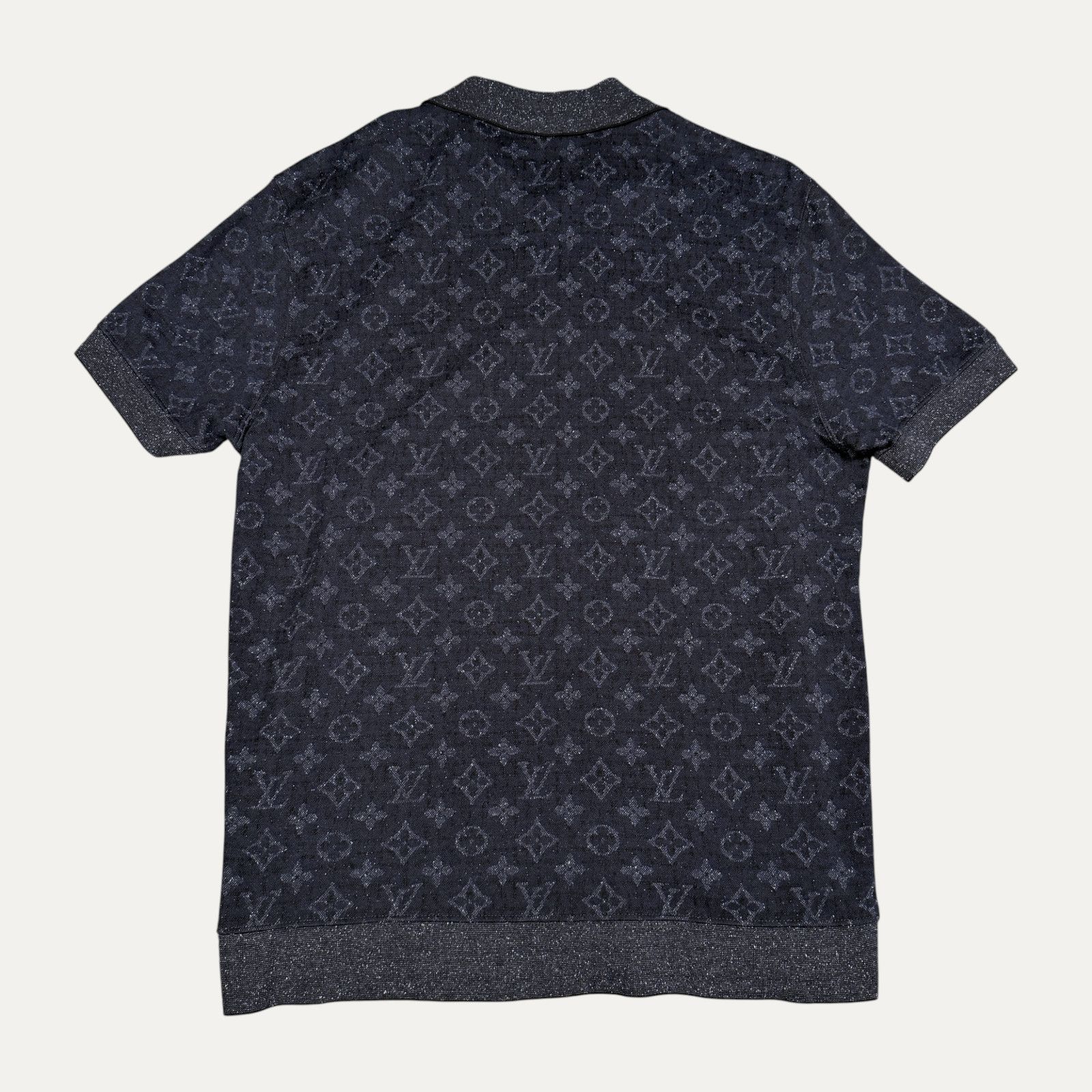 Louis Vuitton Louis Vuitton Monogram Patterned Knit Polo T-Shirt Size US L / EU 52-54 / 3 - 2 Thumbnail