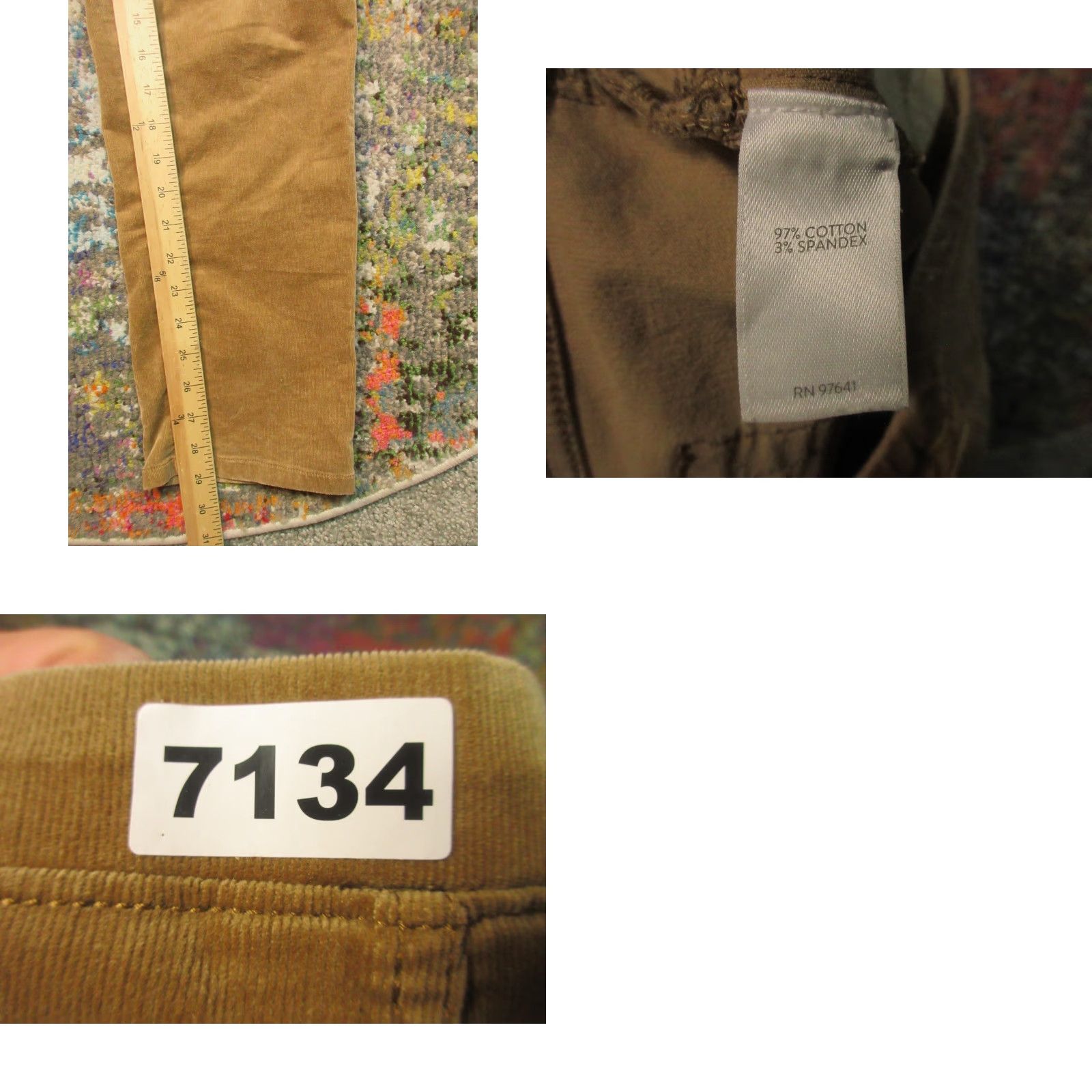 J. Jill J. Jill Pants Womens Medium Brown Corduroy Taper Stretch Soft Casual 30x29 Size 32" / US 10 / IT 46 - 8 Thumbnail