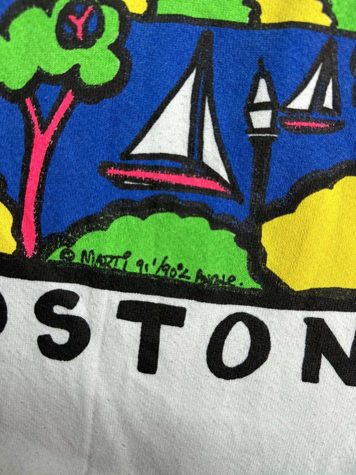 Fruit Of The Loom × Vintage Vintage Boston City Art Sweatshirt Size US M / EU 48-50 / 2 - 3 Thumbnail