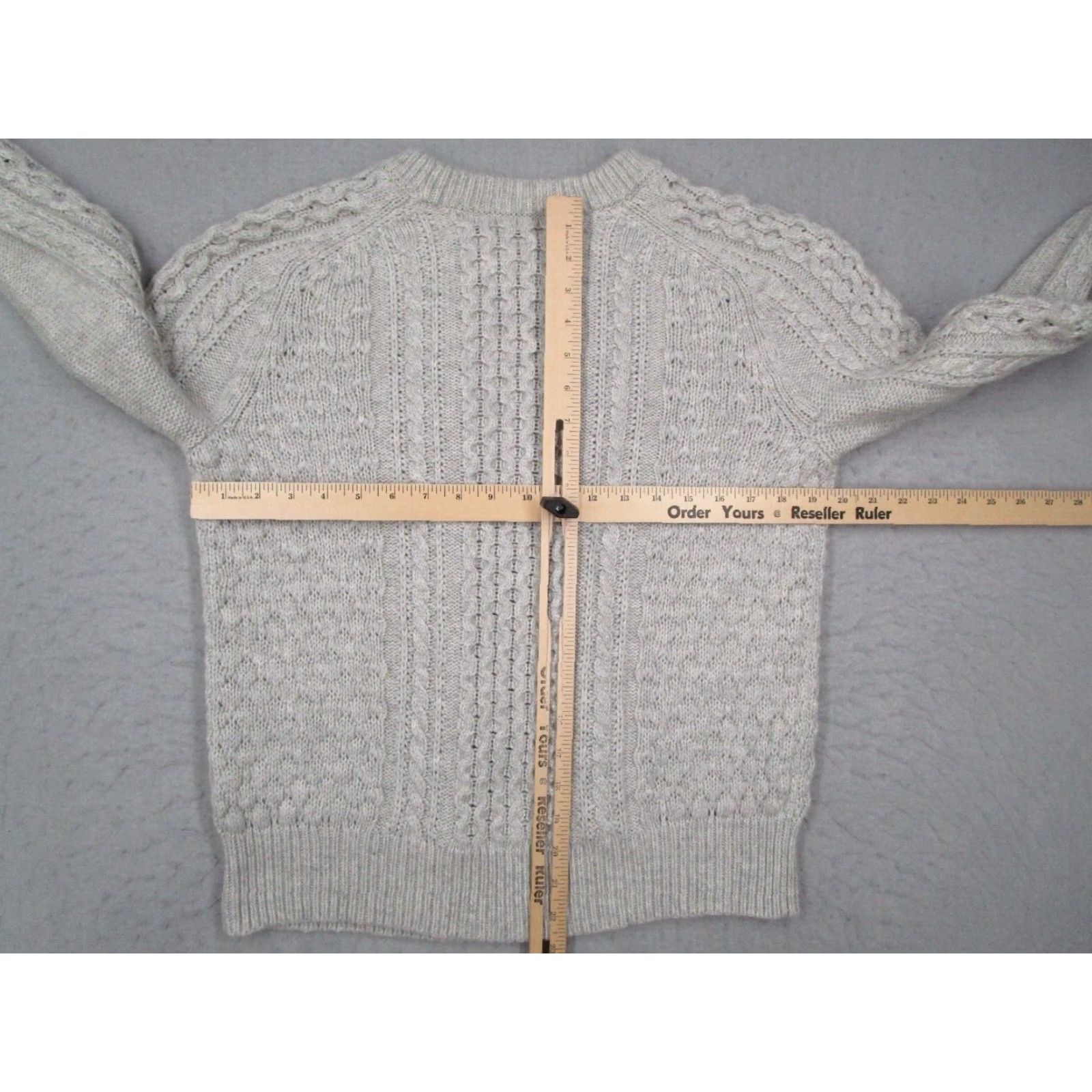 J.Crew J Crew Women's Gray Medium Cable Knit Pullover Sweater Long Sleeve Size M / US 6-8 / IT 42-44 - 6 Thumbnail