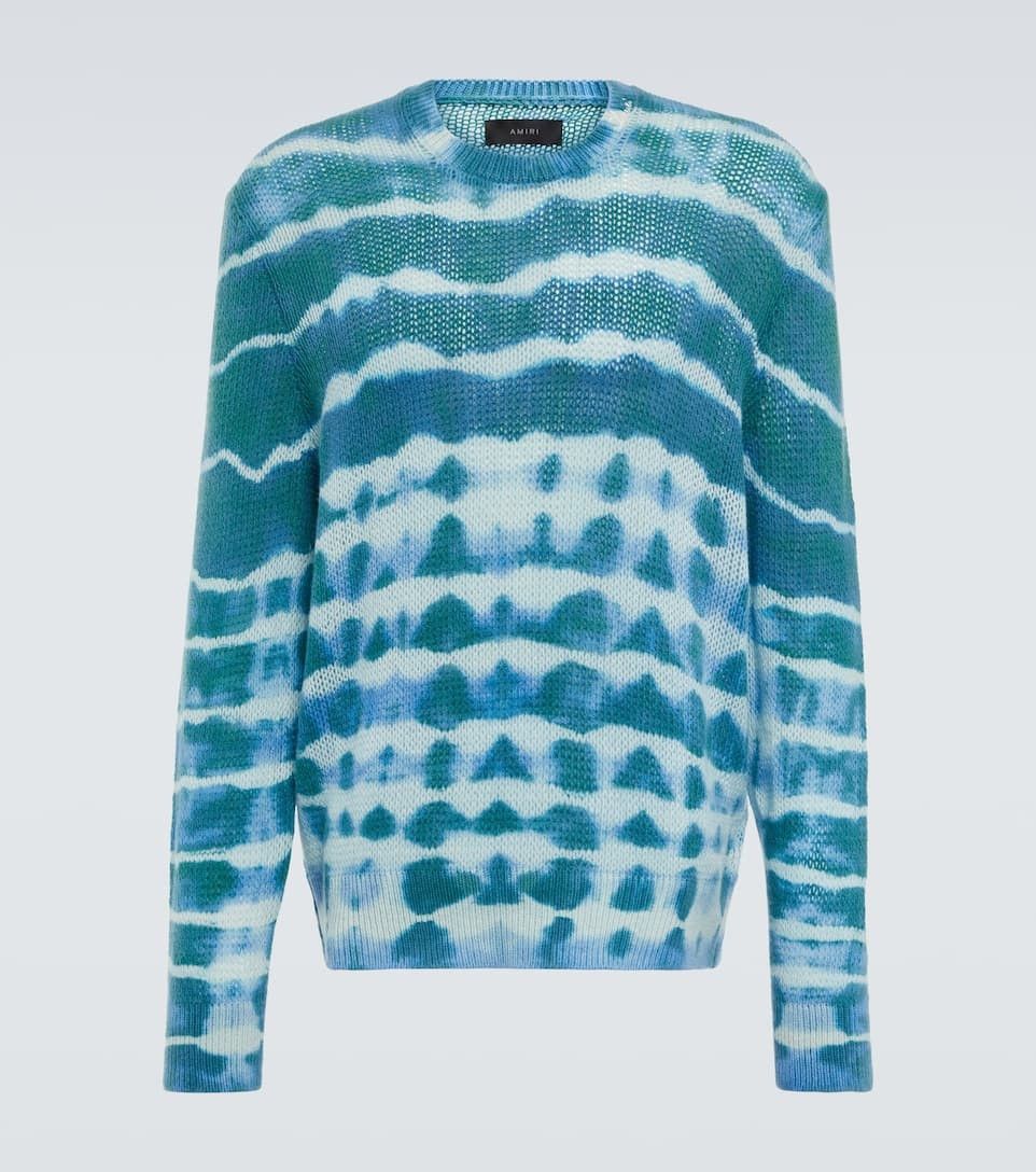 Amiri o1y0525 Crewneck Cashmere Blend Sweater in Multicolor Size US XL / EU 56 / 4 - 1 Thumbnail