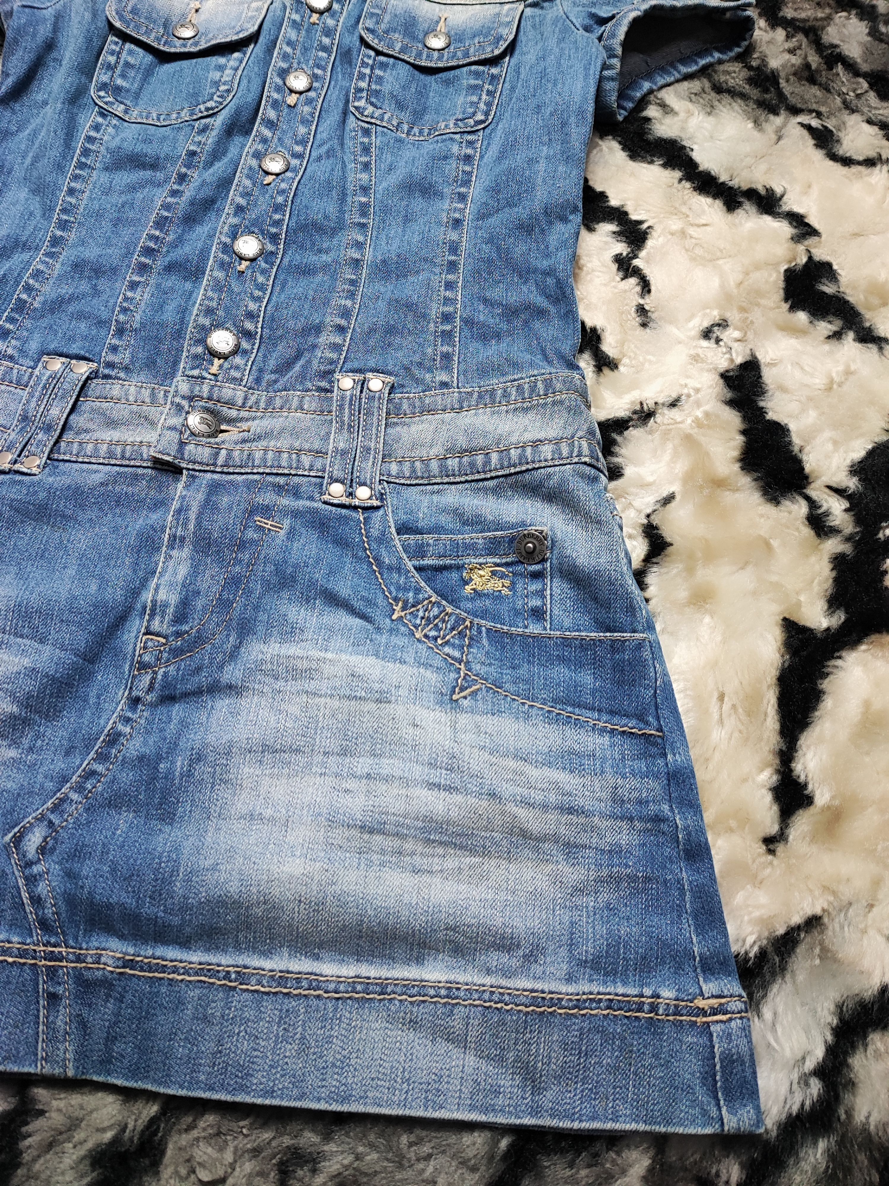 Burberry Vintage Burberry Blue Label Jeans Mini Dress Size XS / US 0-2 / IT 36-38 - 4 Thumbnail