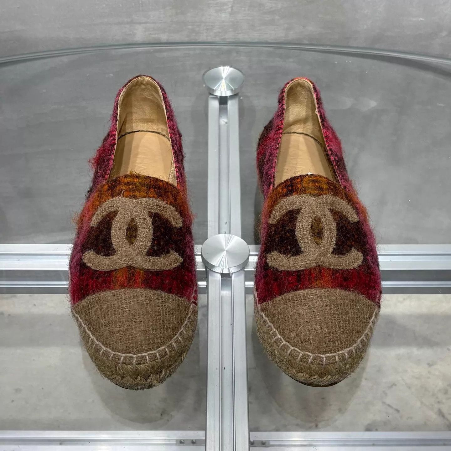 Chanel Chanel Retro Neon CC Wool Tweed Fisherman Shoes 39 Size US 8.5 / IT 38.5 - 1 Thumbnail