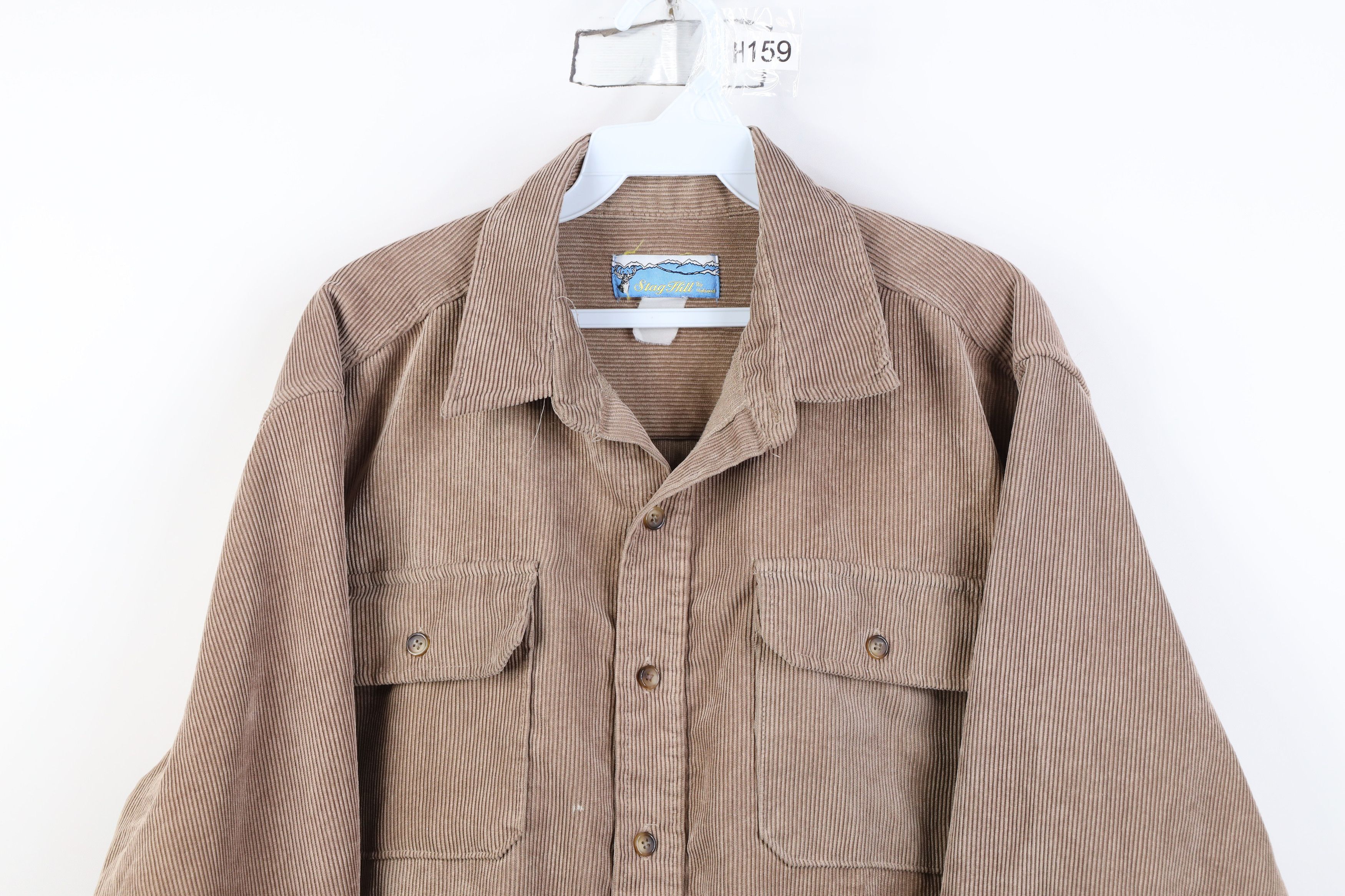 Vintage Vintage 90s Streetwear Pocket Corduroy Collared Button Shirt Size US L / EU 52-54 / 3 - 2 Thumbnail